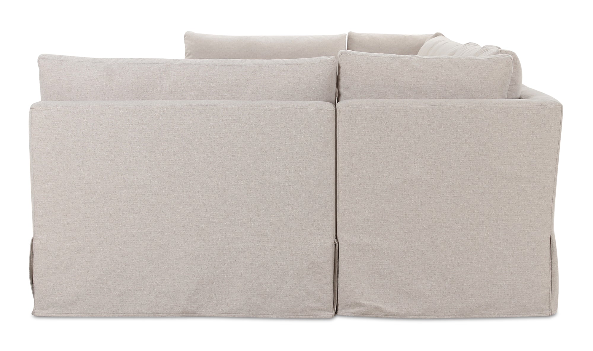 Fable Slipcover Dining Banquette U-Shape Beige 154In