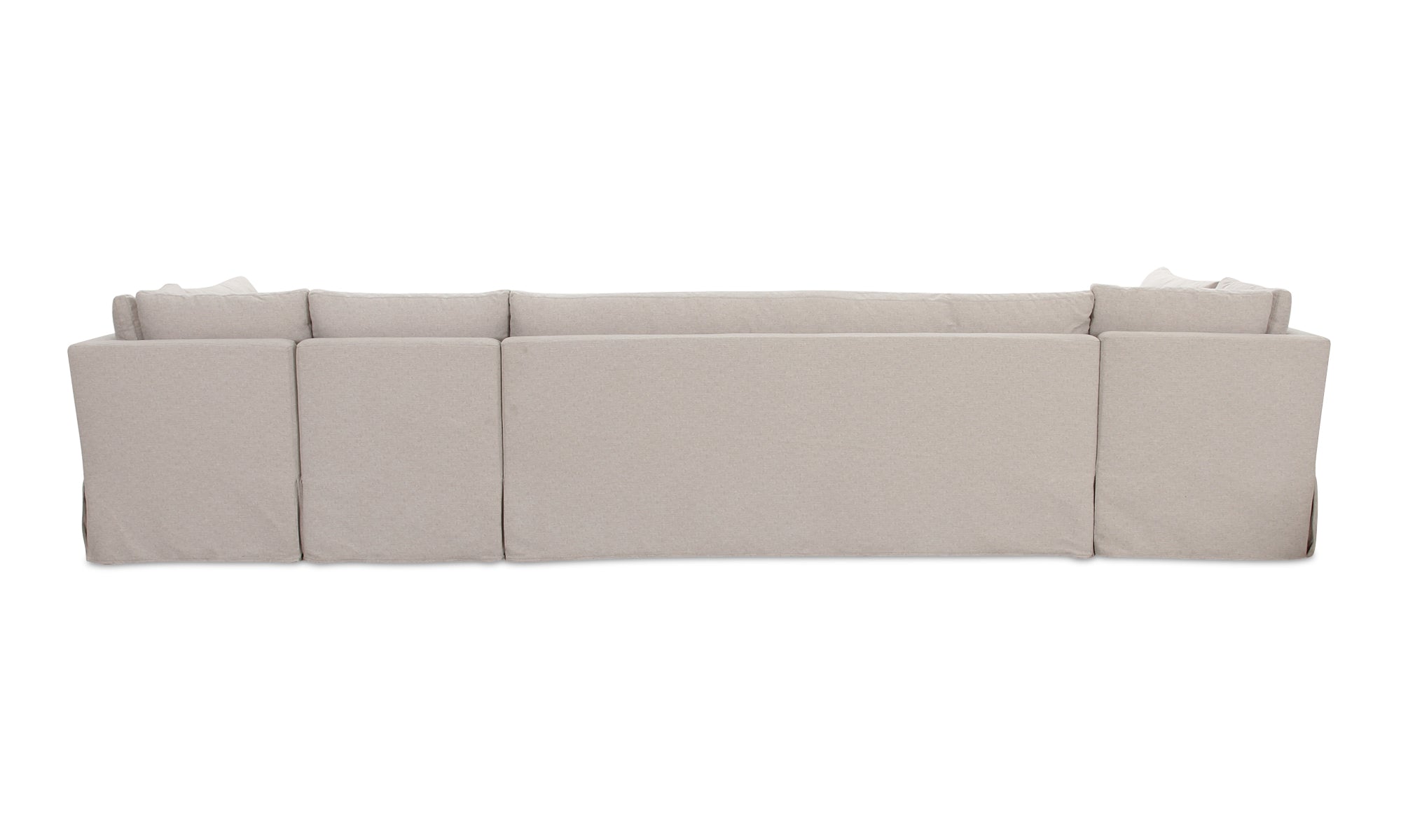 Fable Slipcover Dining Banquette U-Shape Beige 154In