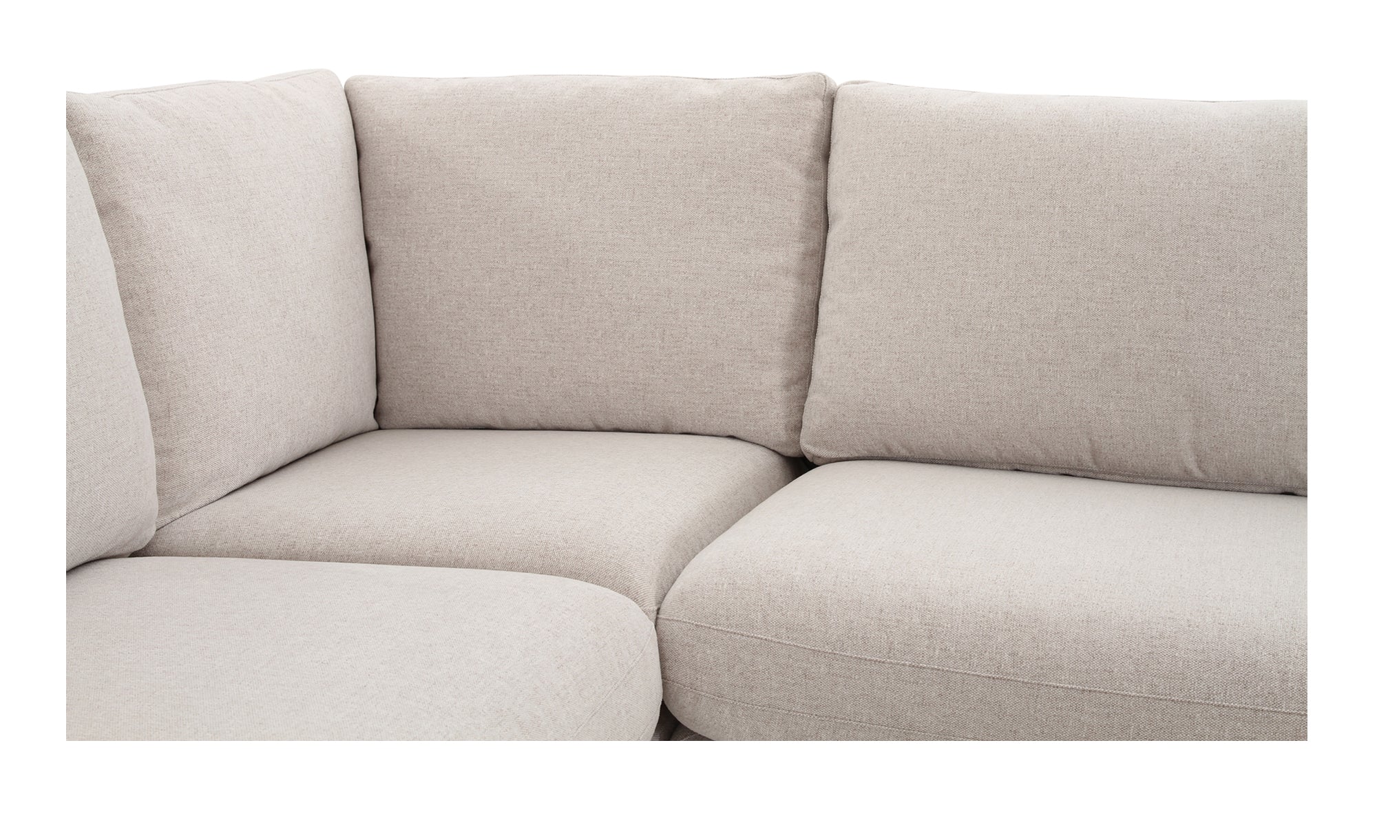 Fable Slipcover Dining Banquette U-Shape Beige 154In