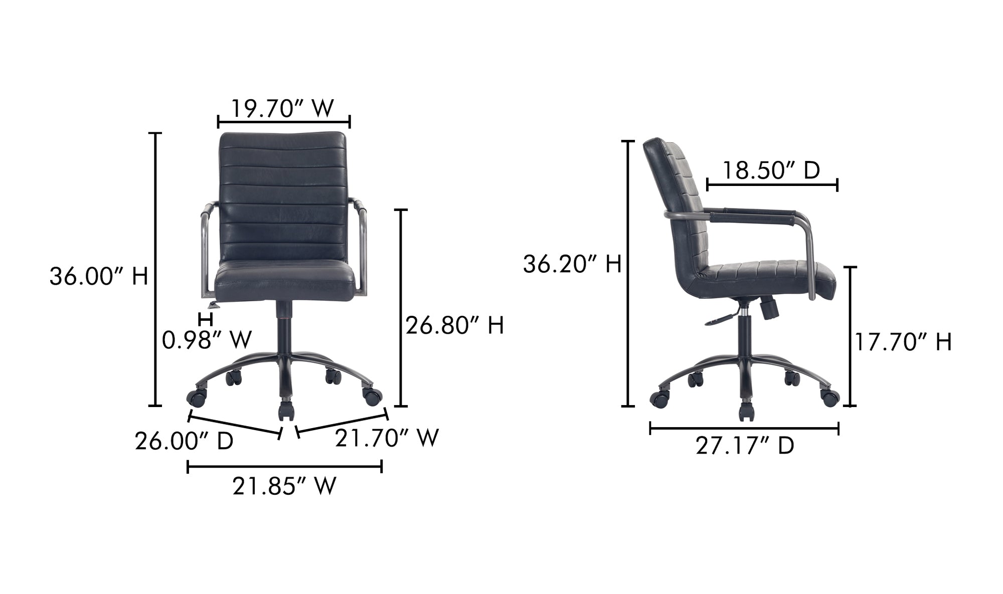 Roy Office Chair Open Road Leather