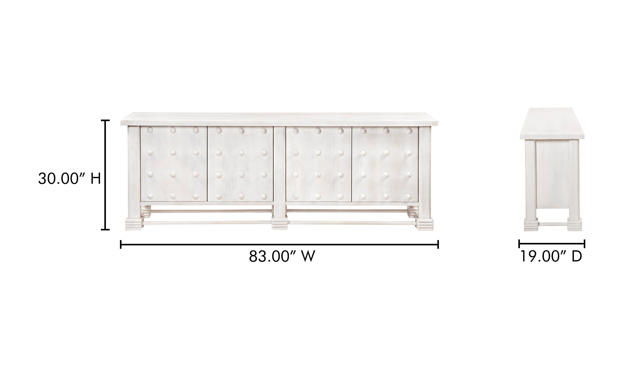 Clement Sideboard Whitewashed