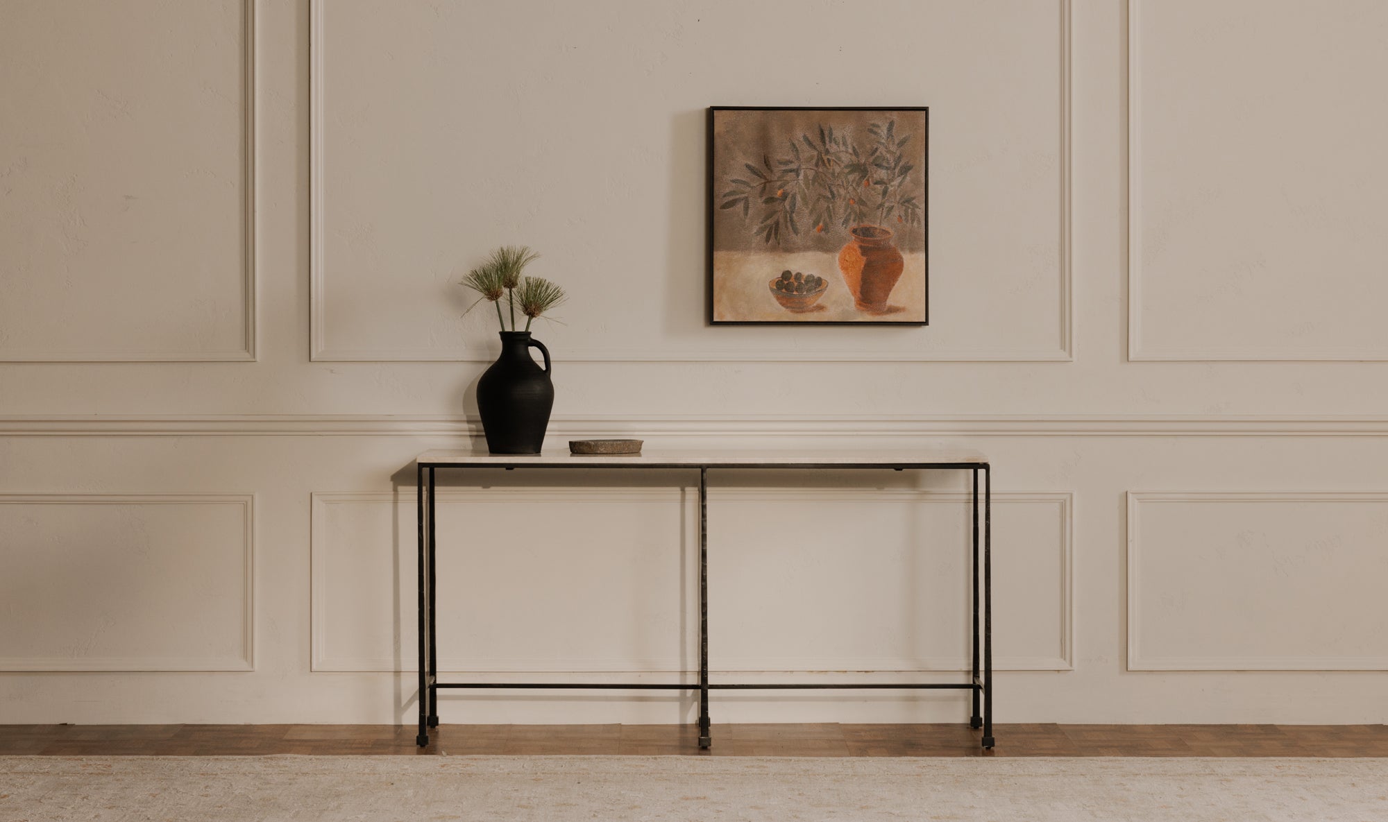 River Console Table Botticino Marble