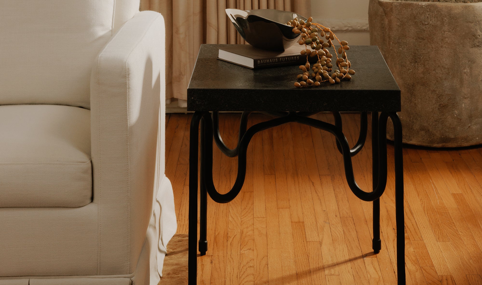 Getty Side Table Black Granite