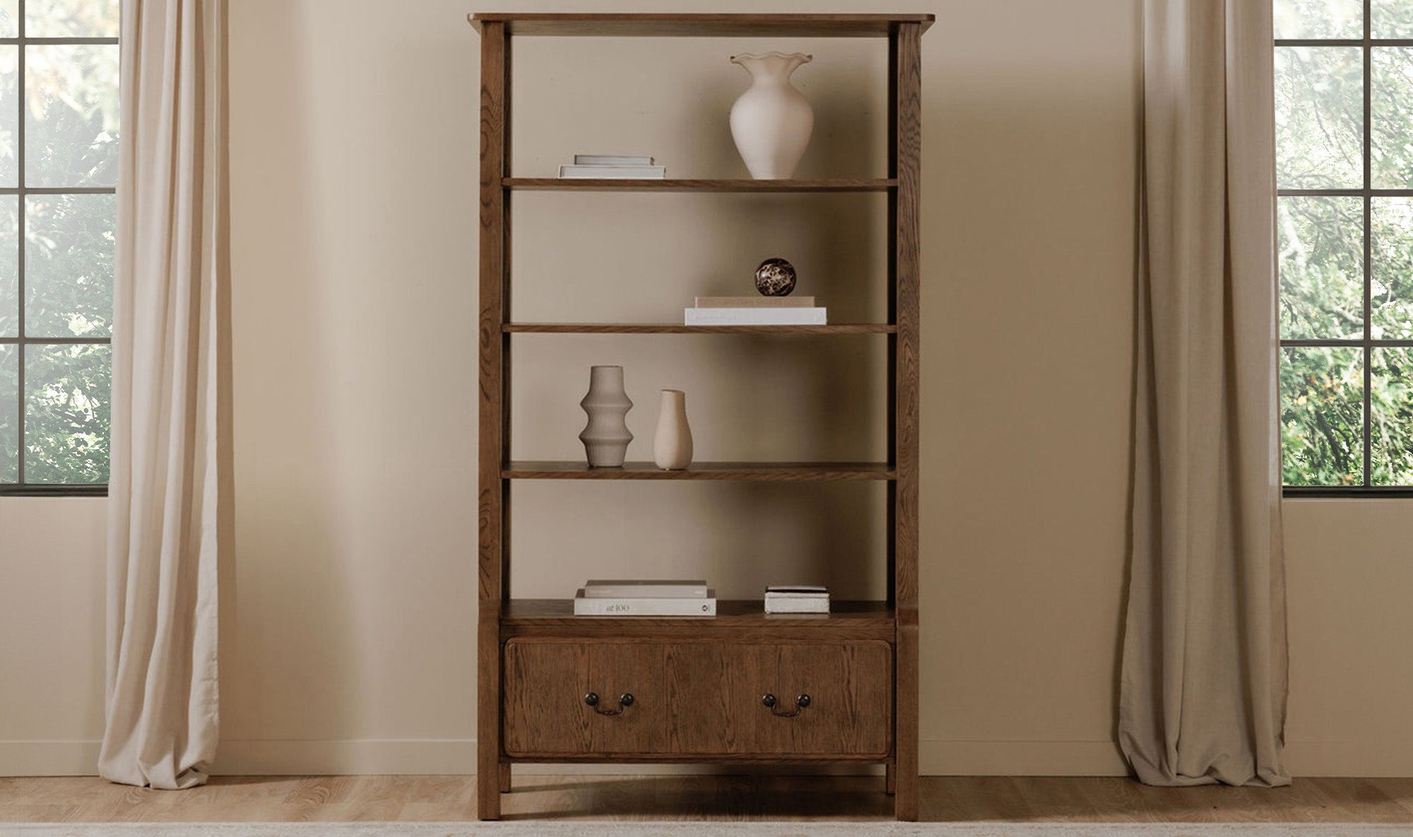 Caroline Bookcase Warm Brown