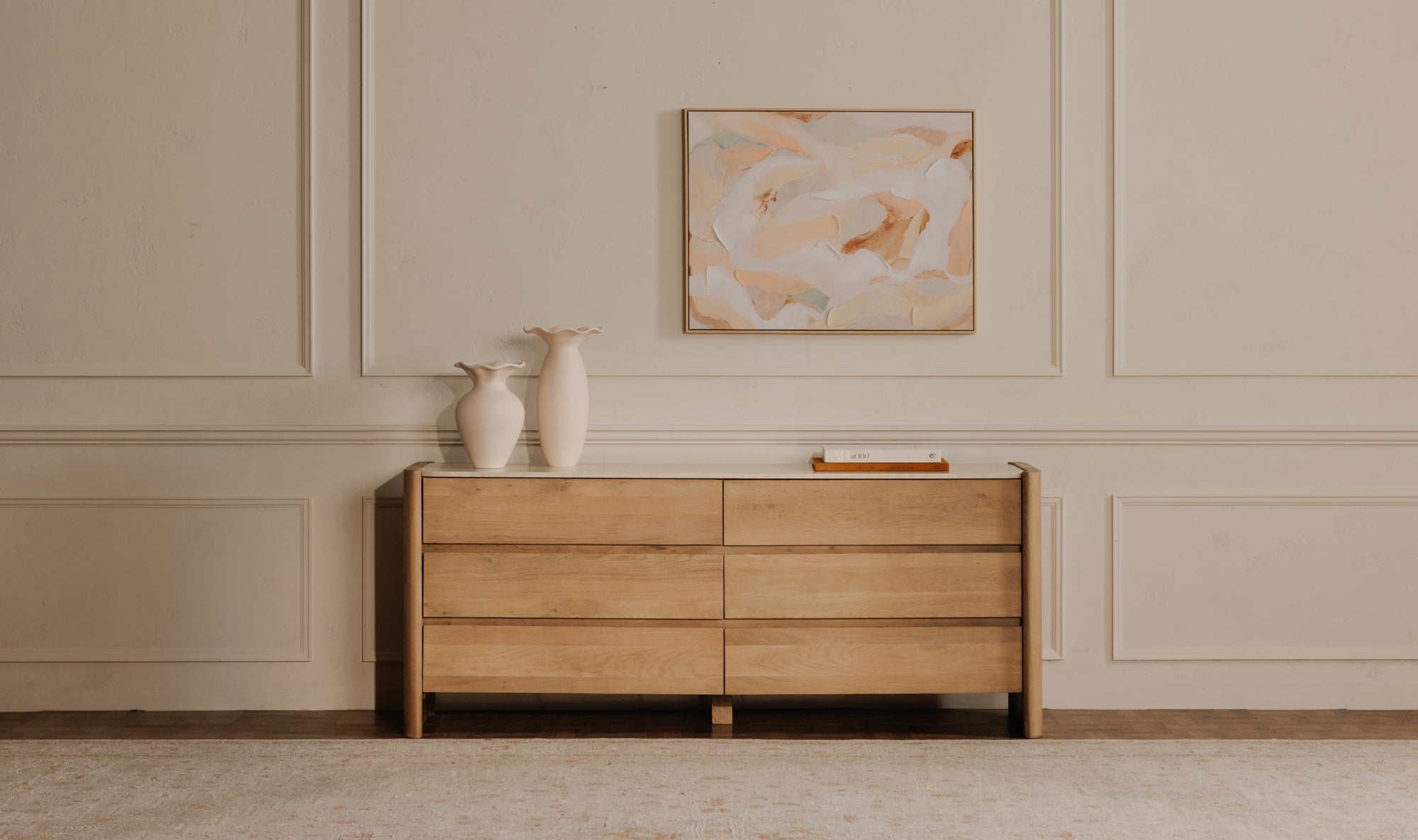 Lane 6 Drawer Dresser Natural