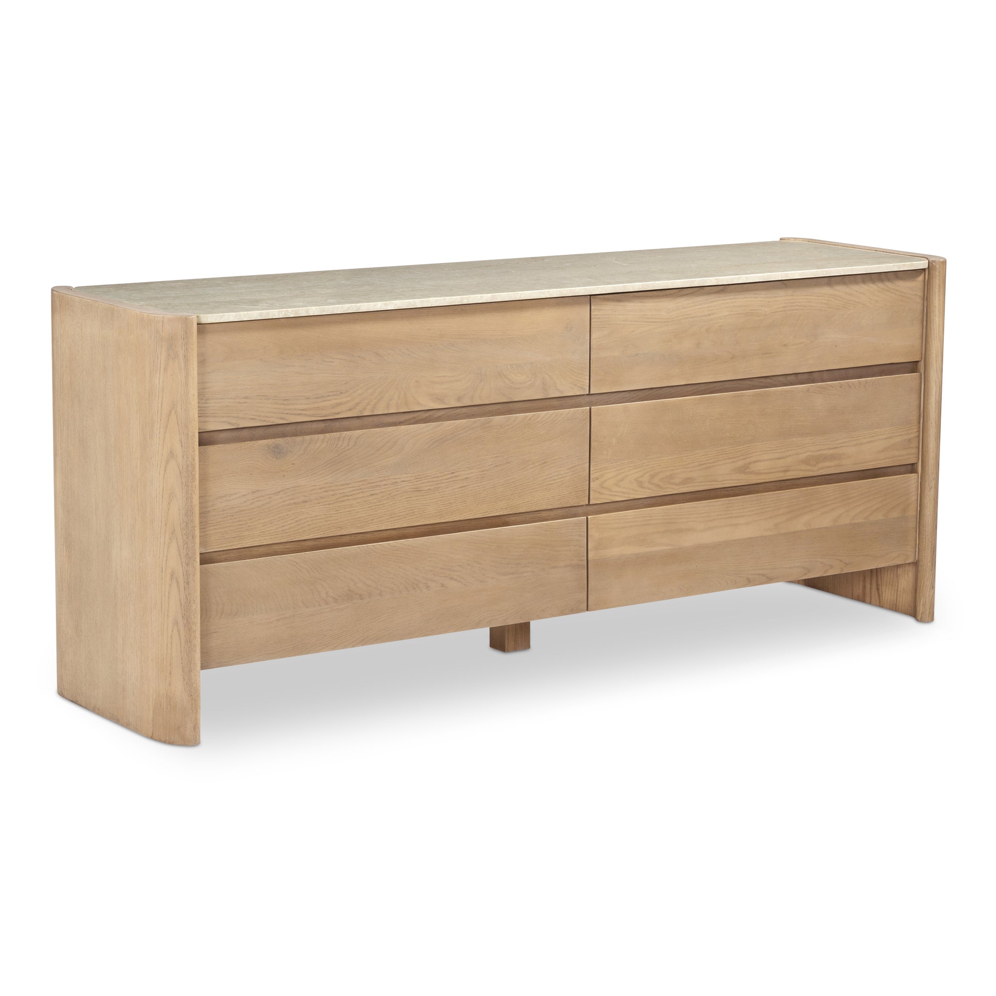Lane 6 Drawer Dresser Natural