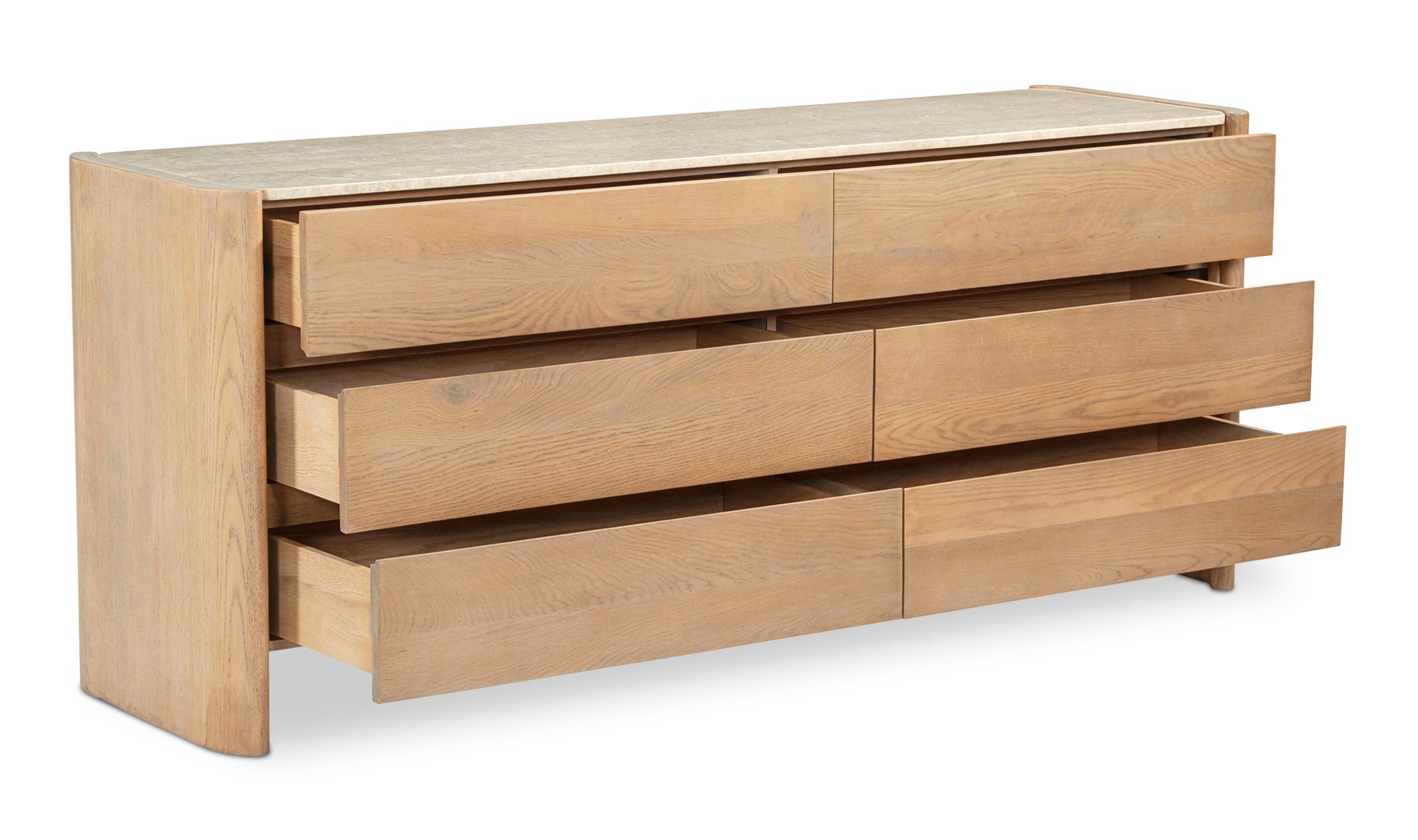 Lane 6 Drawer Dresser Natural