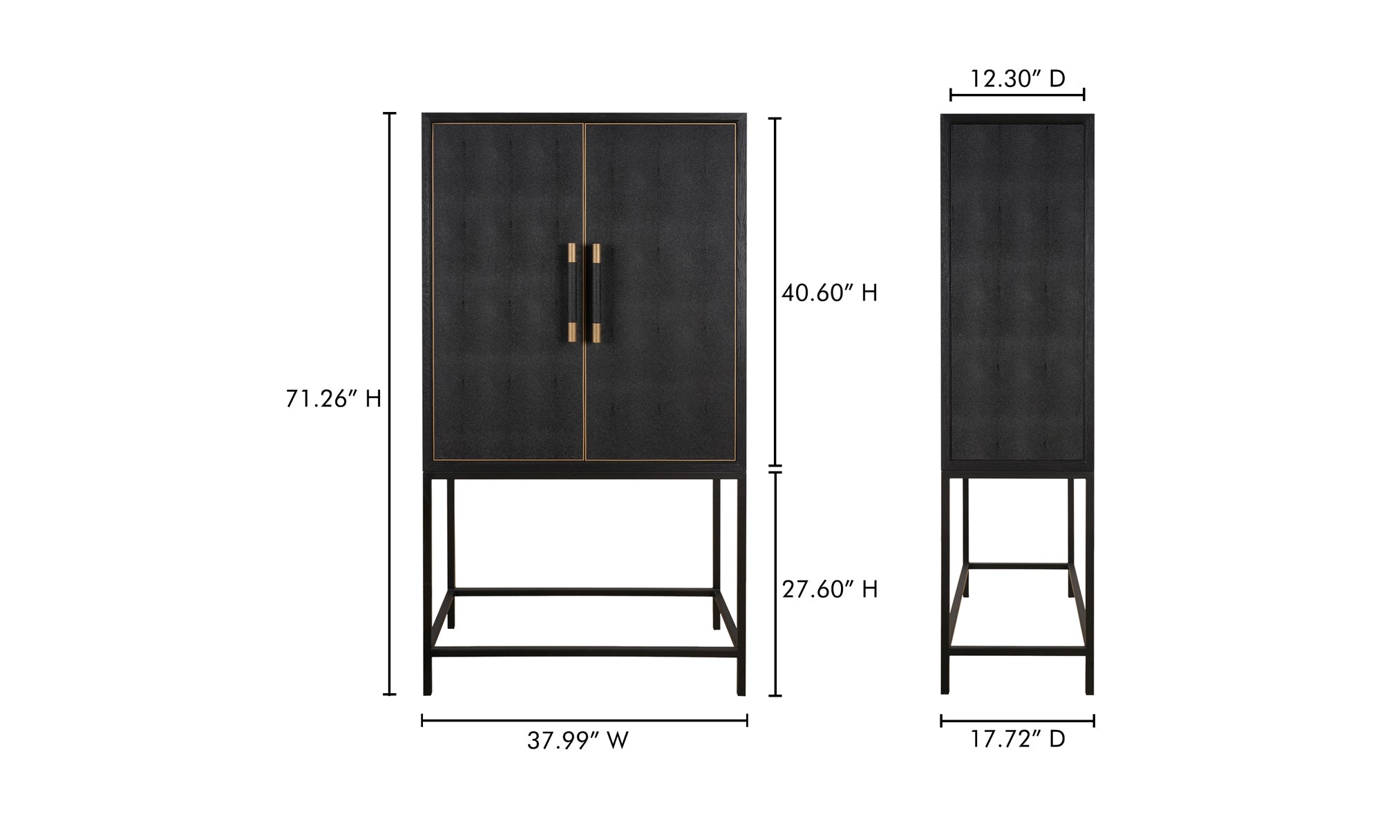 Mako Bar Cabinet Black