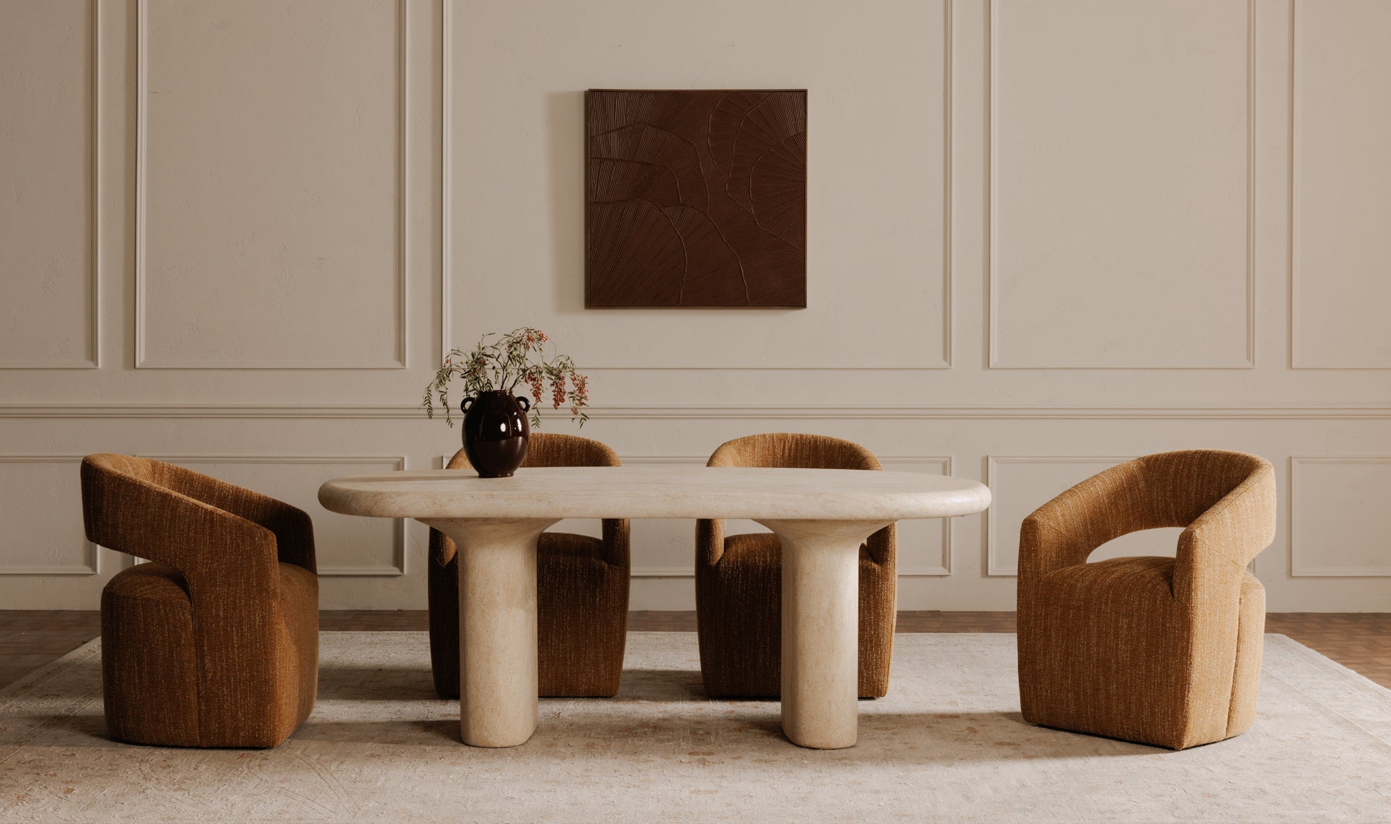 Flutter Framed Painting Maroon