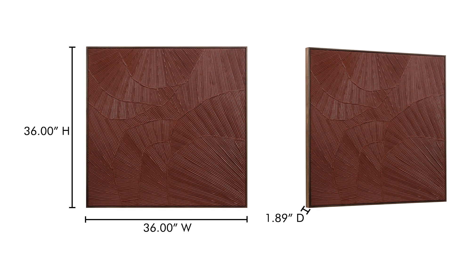 Flutter Framed Painting Maroon