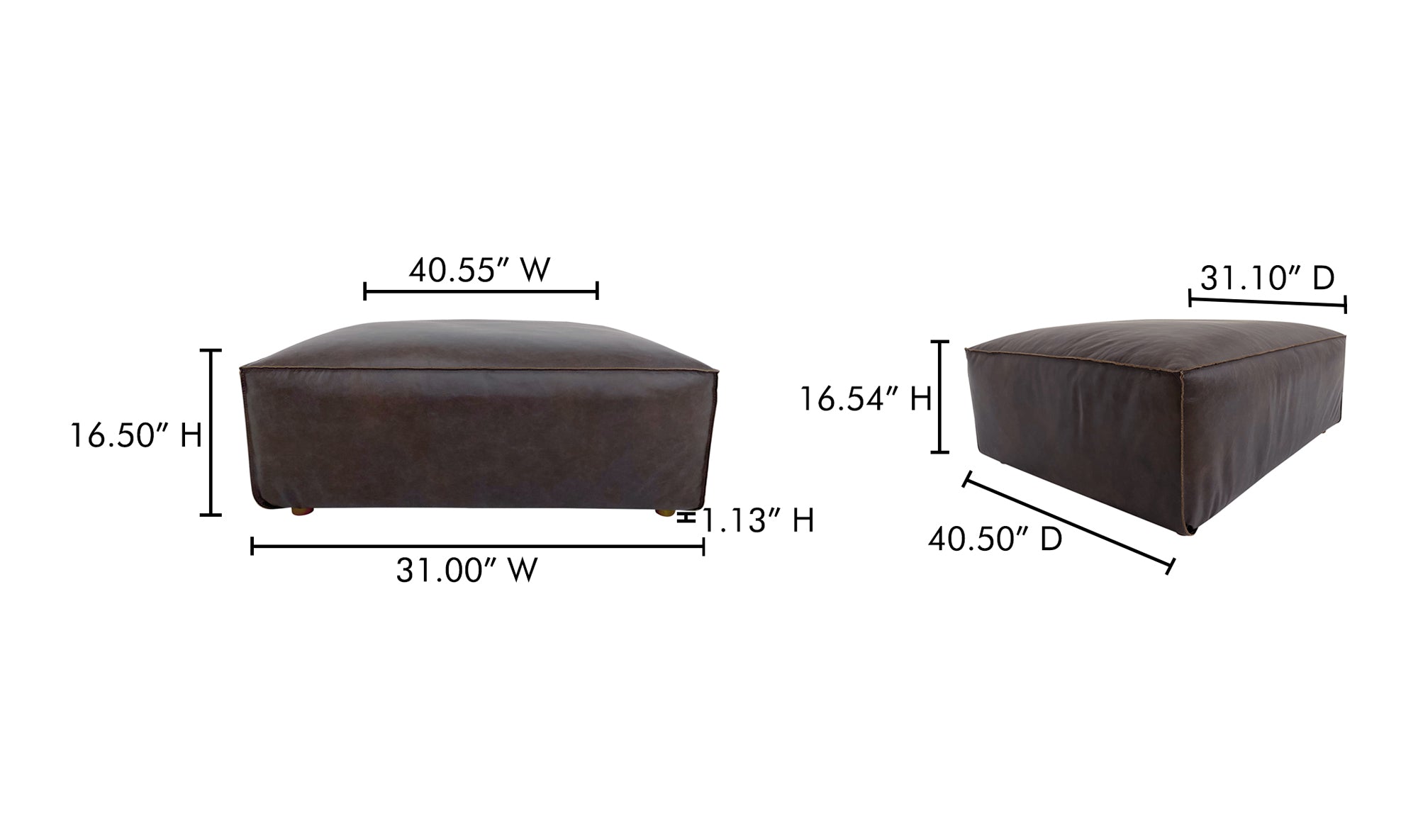 Form Ottoman Sonoran Tan Leather