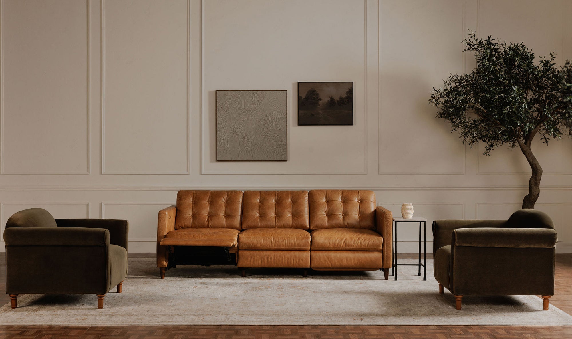 Bridgers Power Recliner Sofa Warm Grey