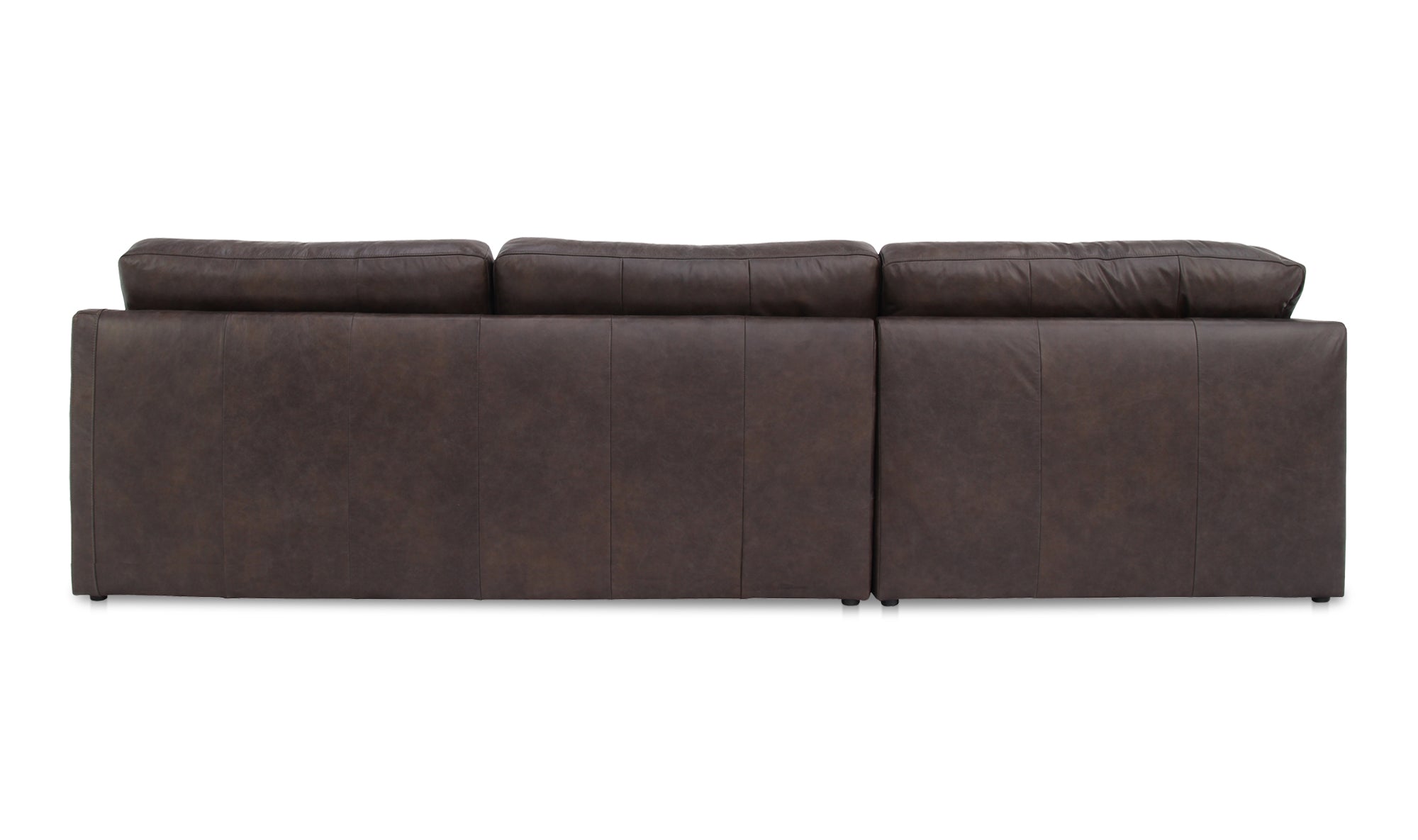 Thurlow 3 Piece Left Modular Sectional Espresso Brown Leather