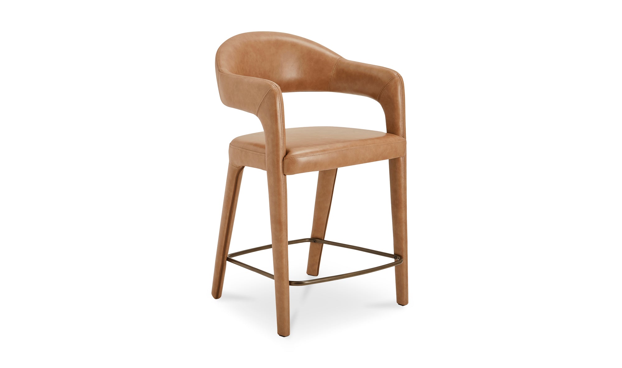 Martens Counter Stool Brown Leather