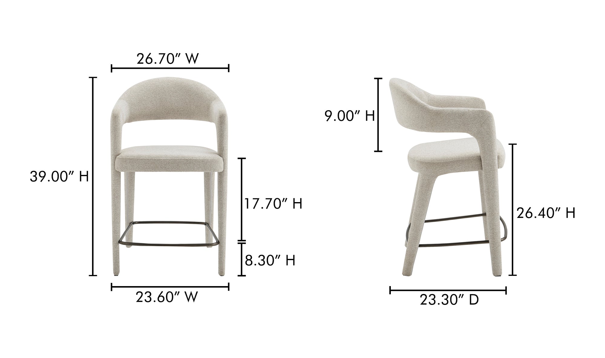 Martens Counter Stool Beige