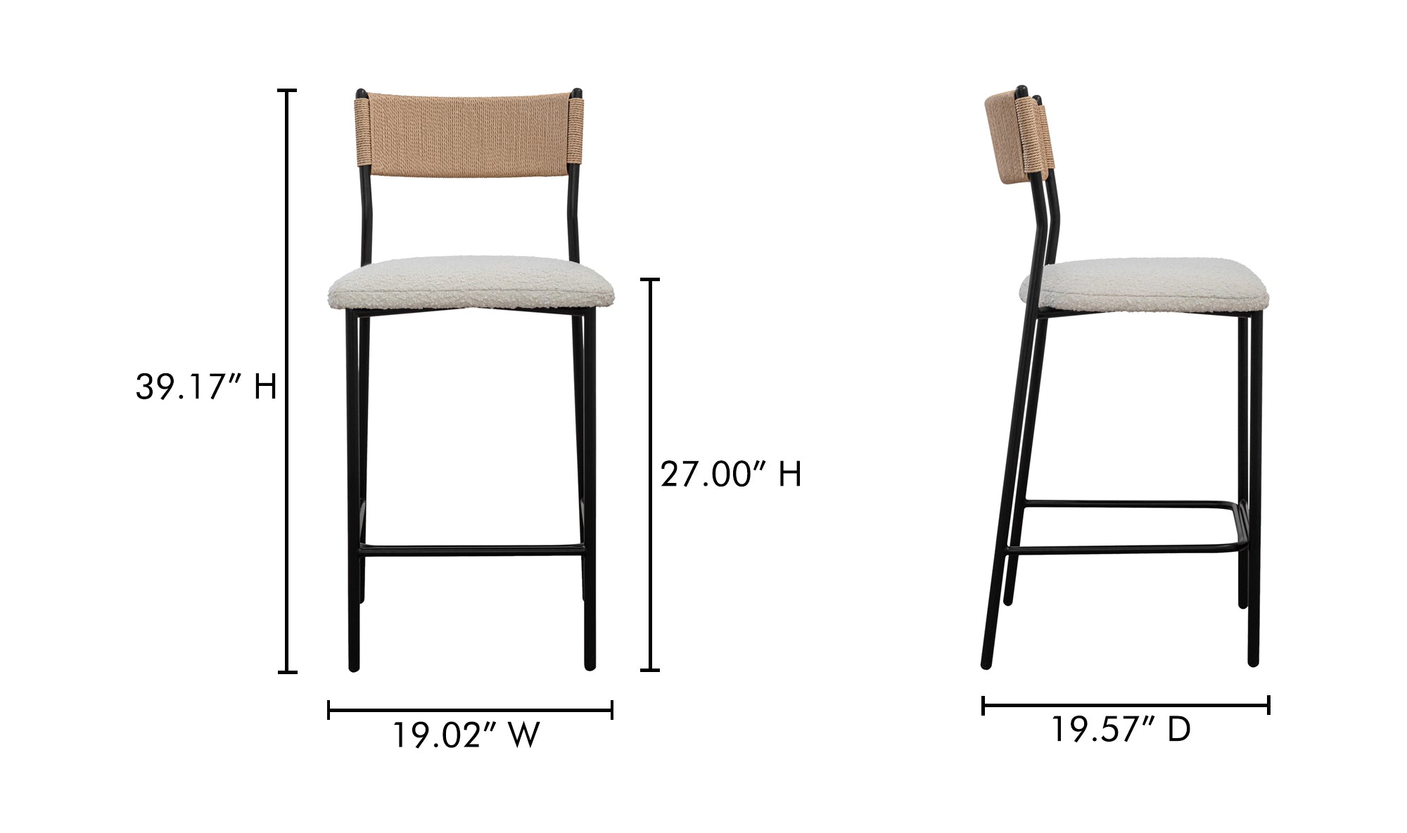 Foley Counter Stool White