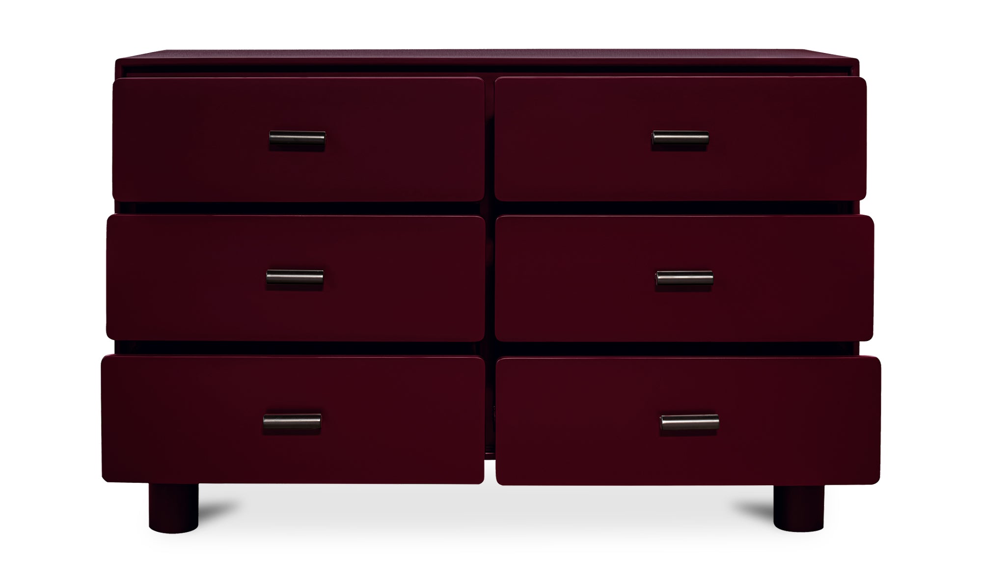 Jolene 6 Drawer Dresser Deep Red