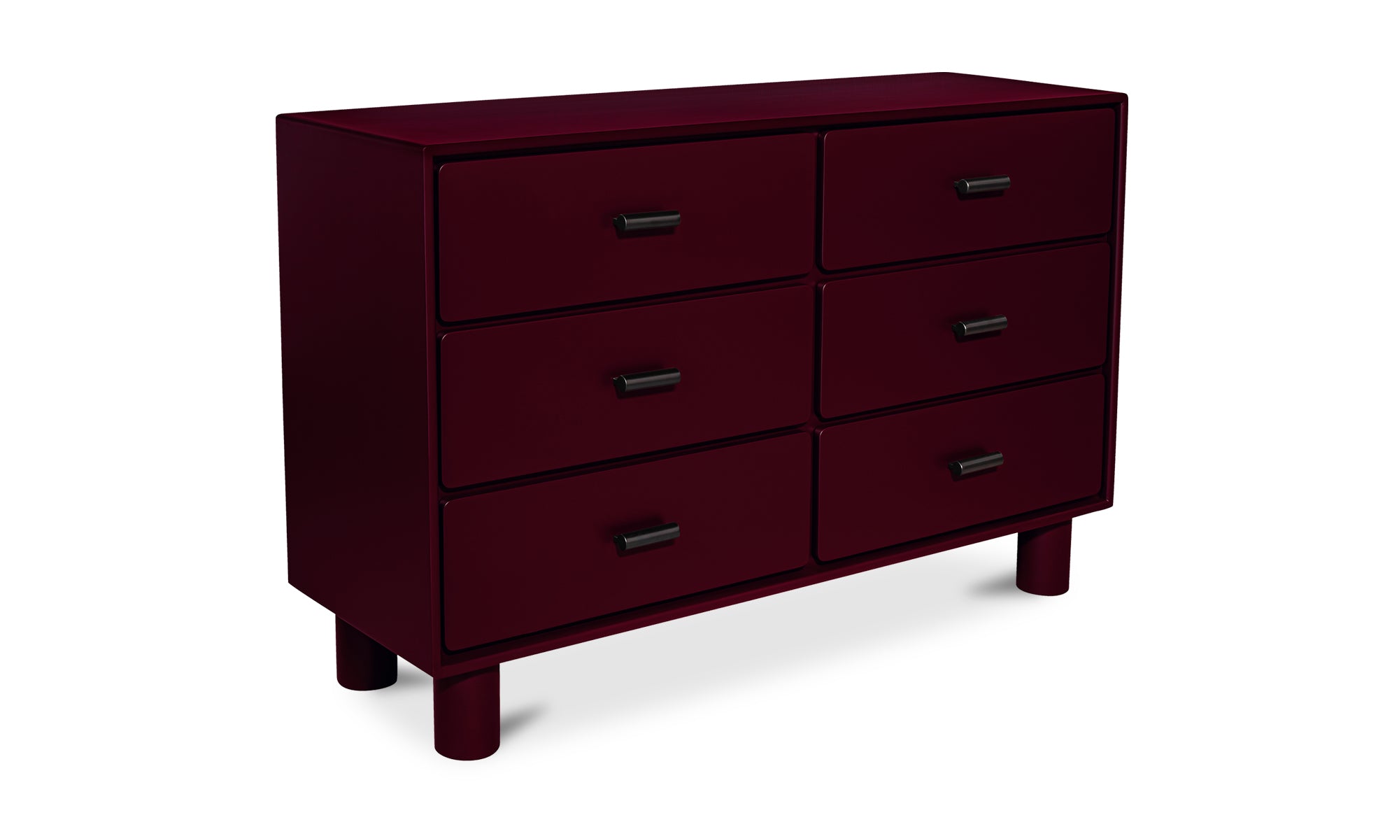 Jolene 6 Drawer Dresser Deep Red