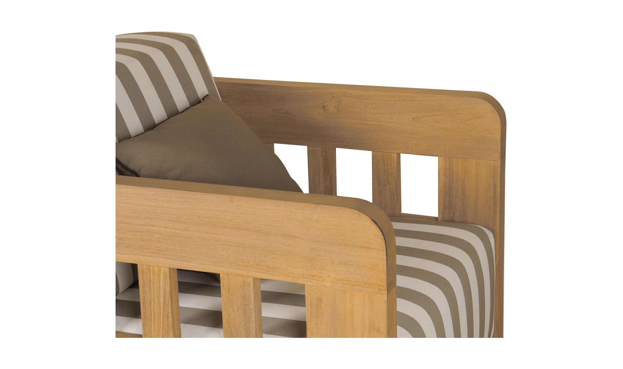 Adelaide Outdoor Accent Chair Brown Stripe