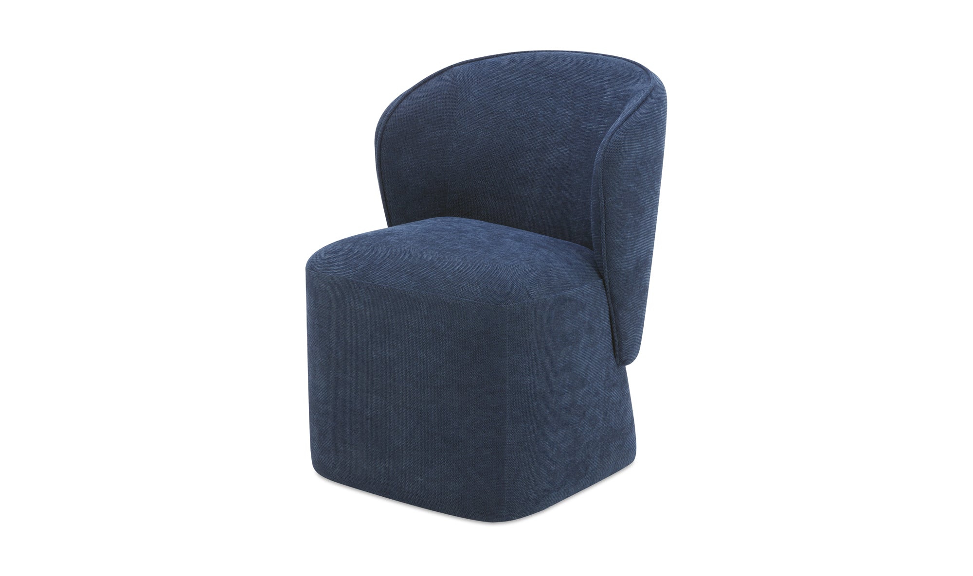 Larson Rolling Dining Chair Navy Blue