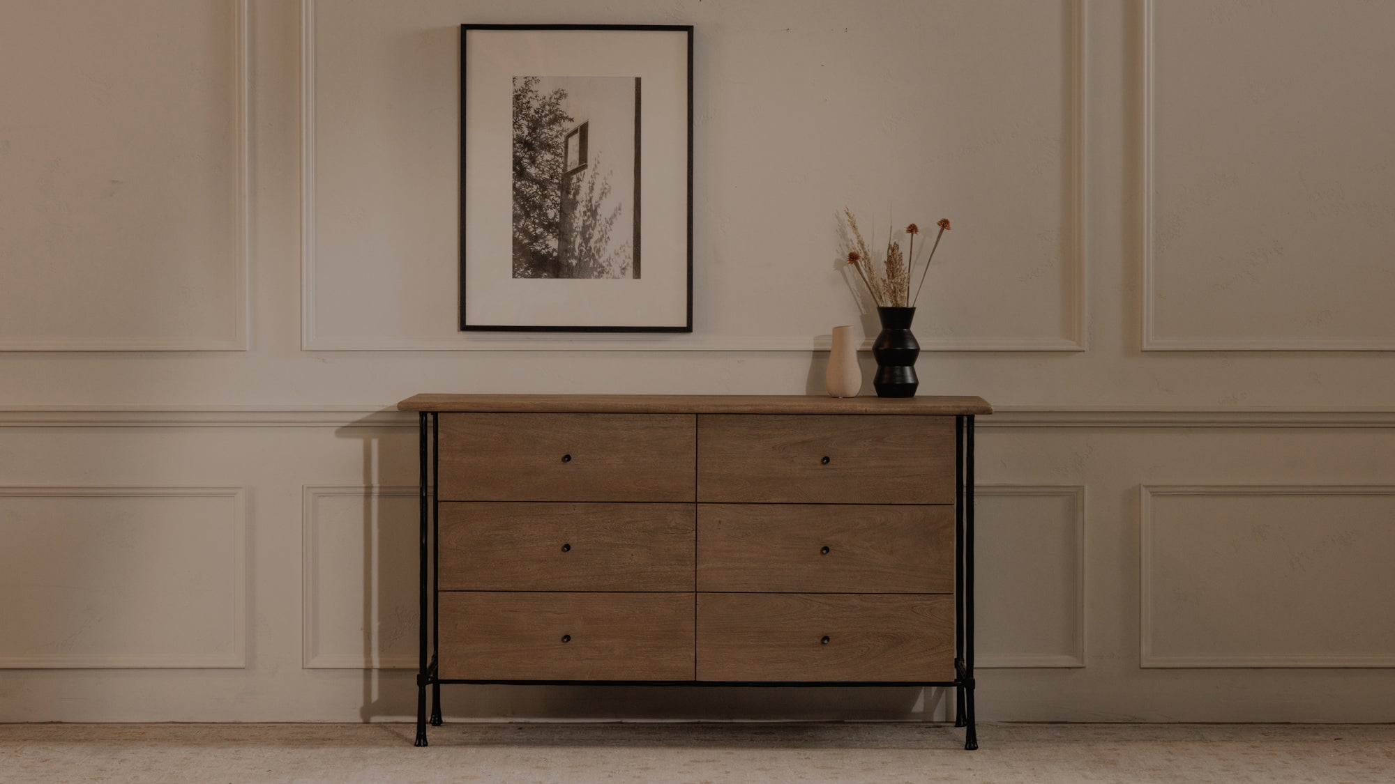 Rene 6 Drawer Dresser Brown