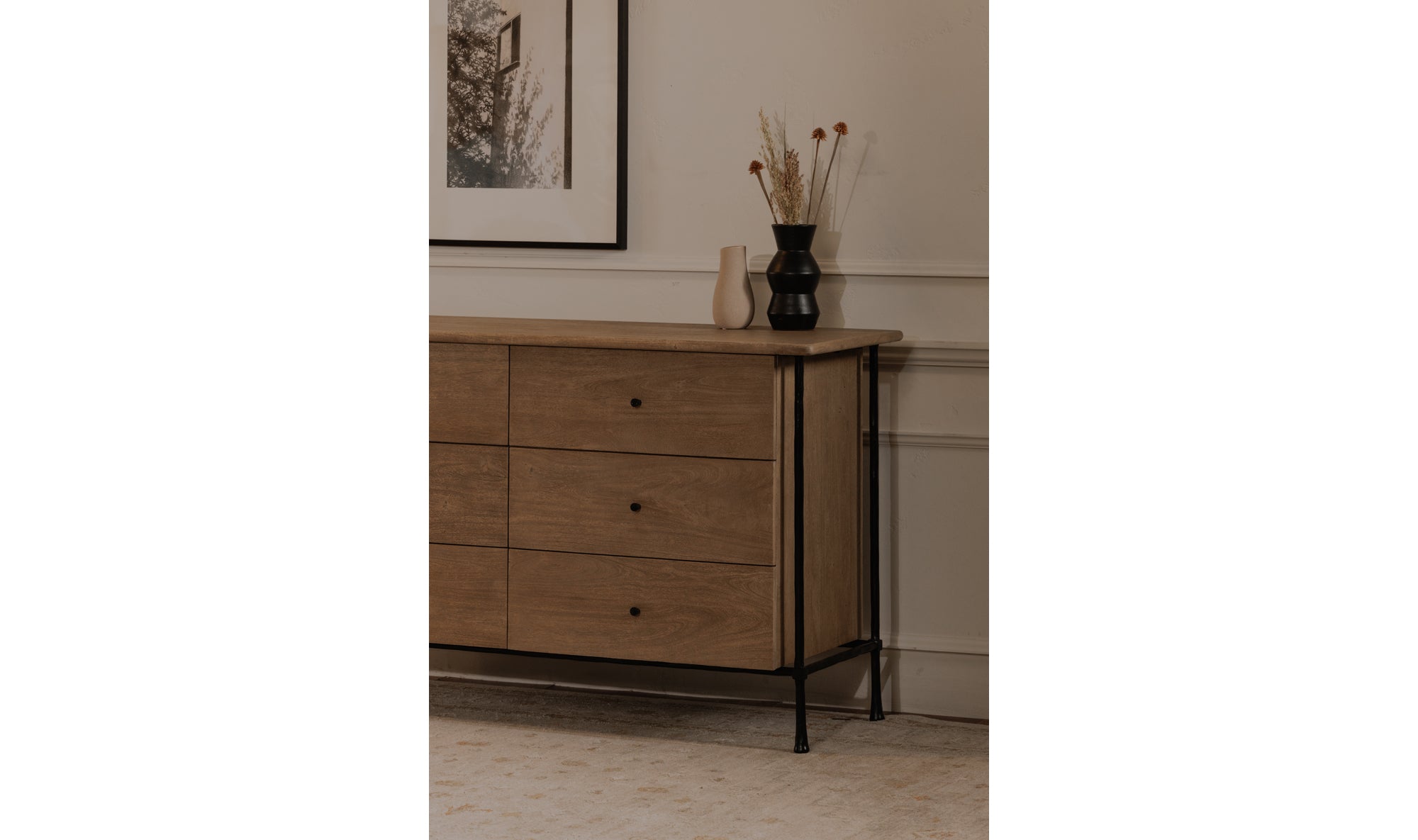 Rene 6 Drawer Dresser Brown