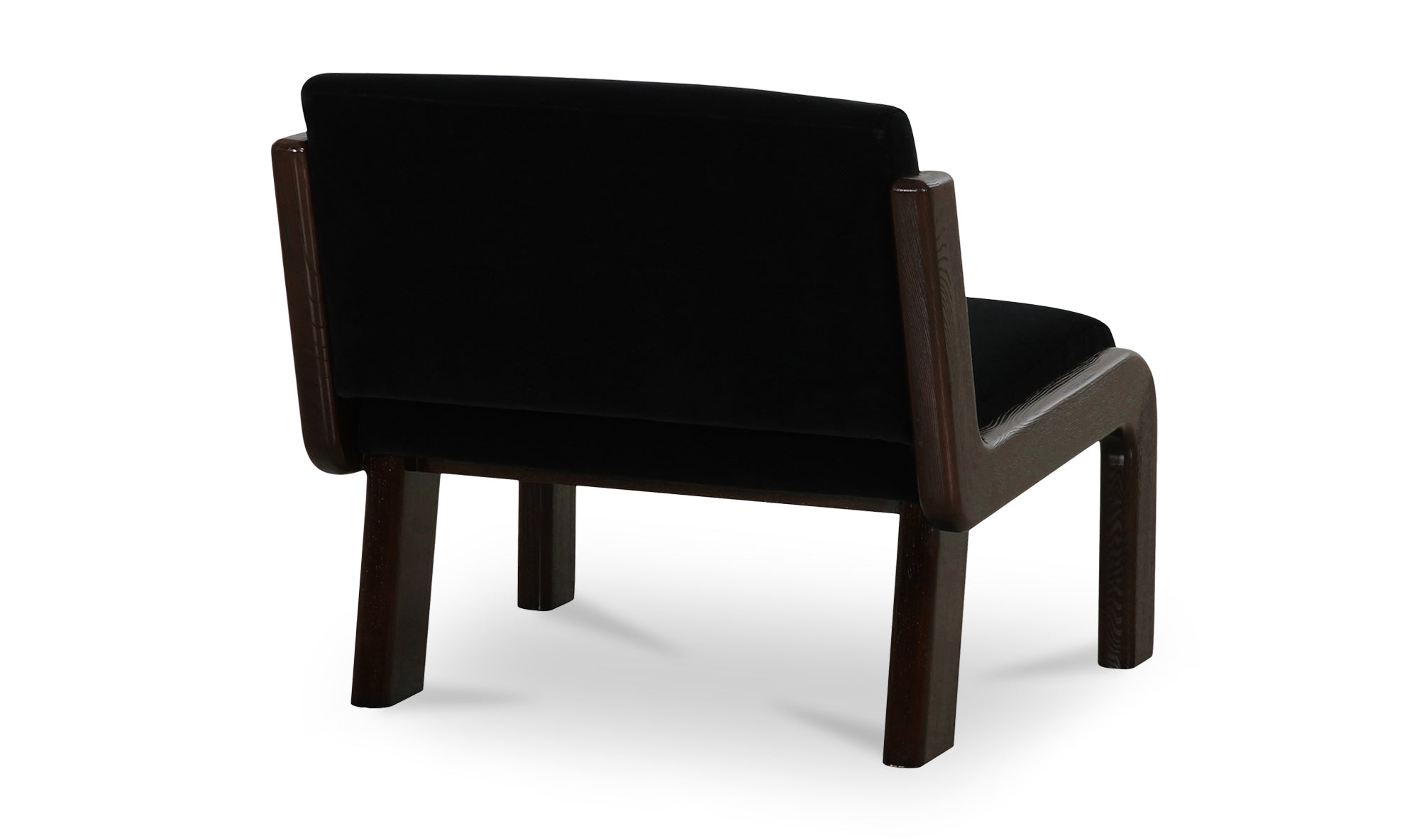 Edie Accent Chair Black Faux Mohair