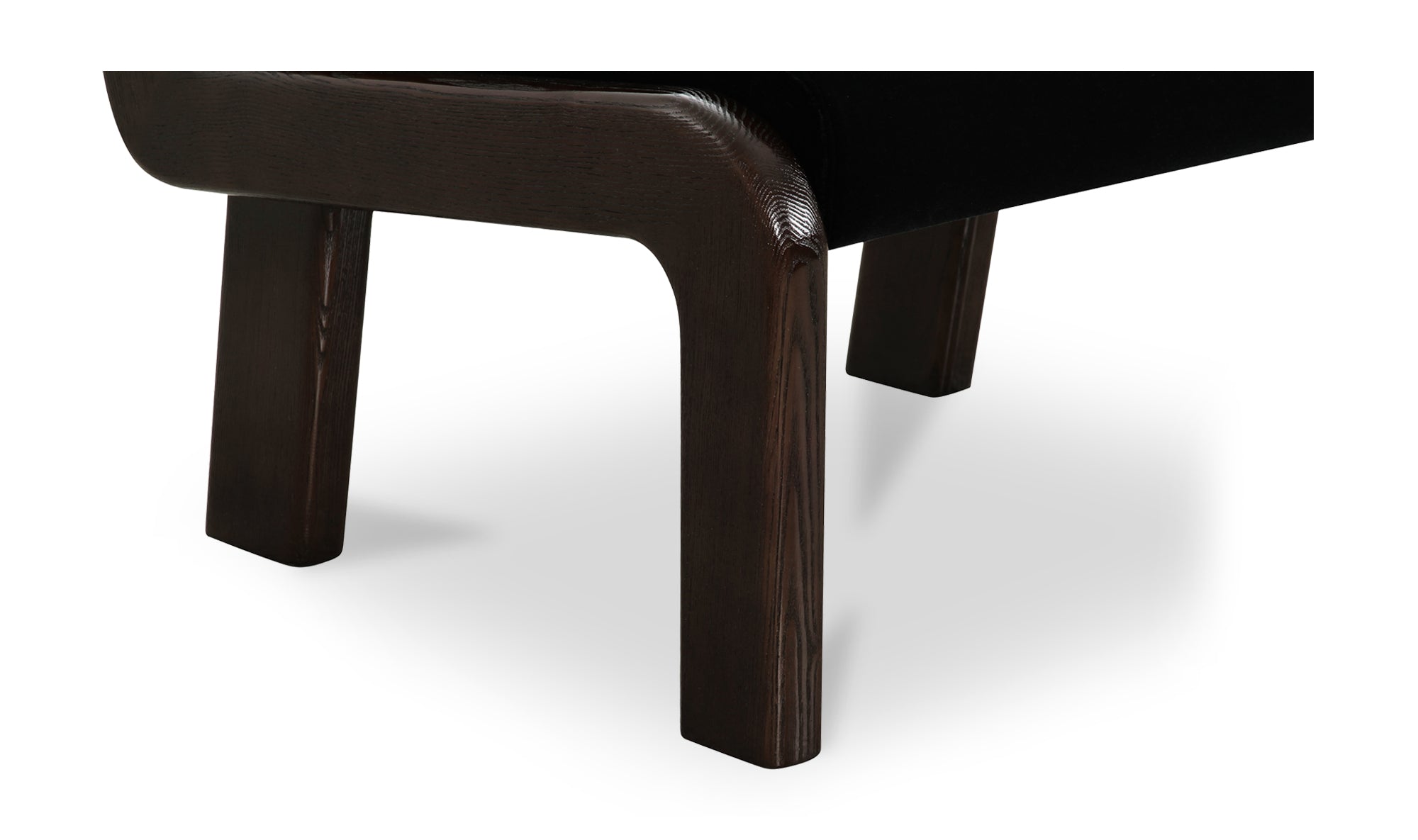 Edie Accent Chair Black Faux Mohair