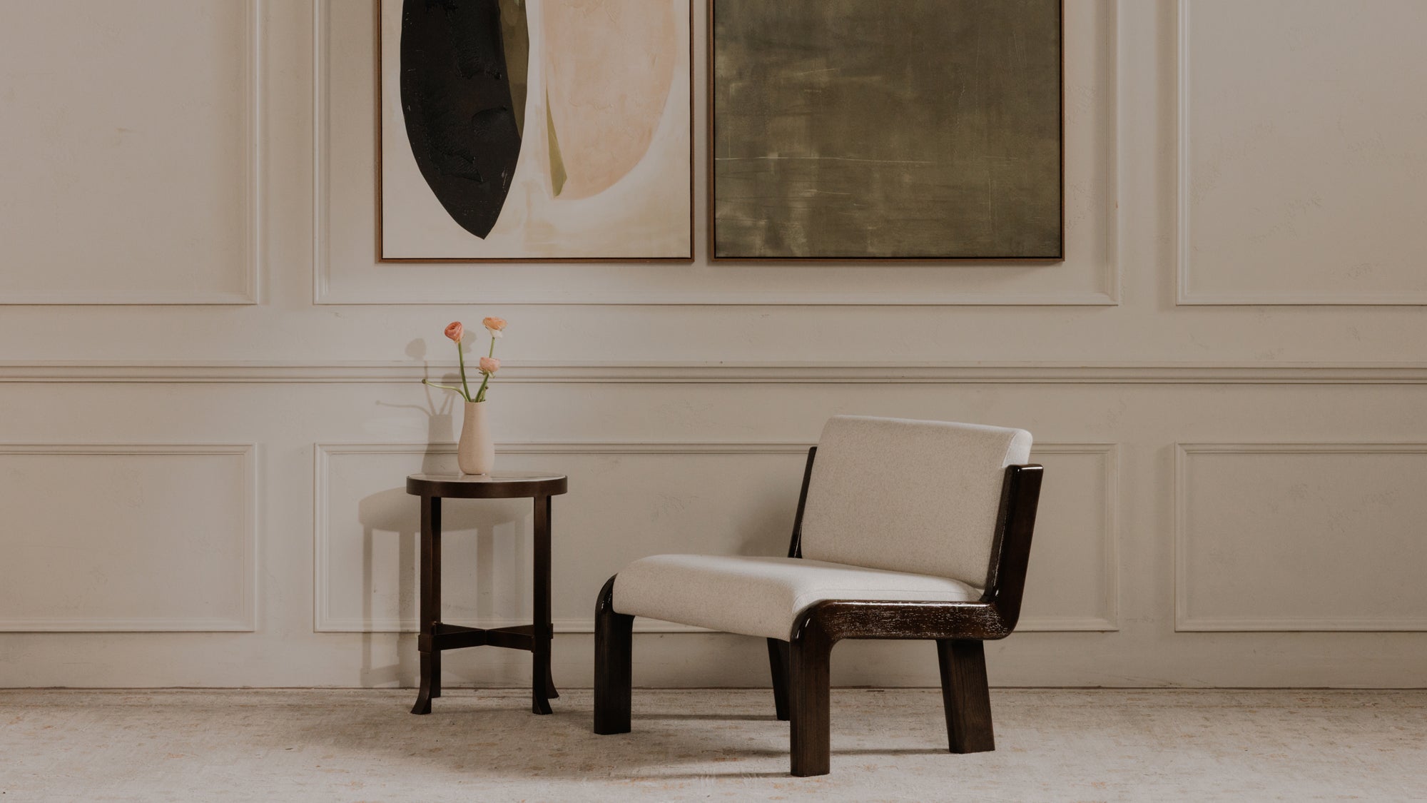 Edie Accent Chair Black Faux Mohair