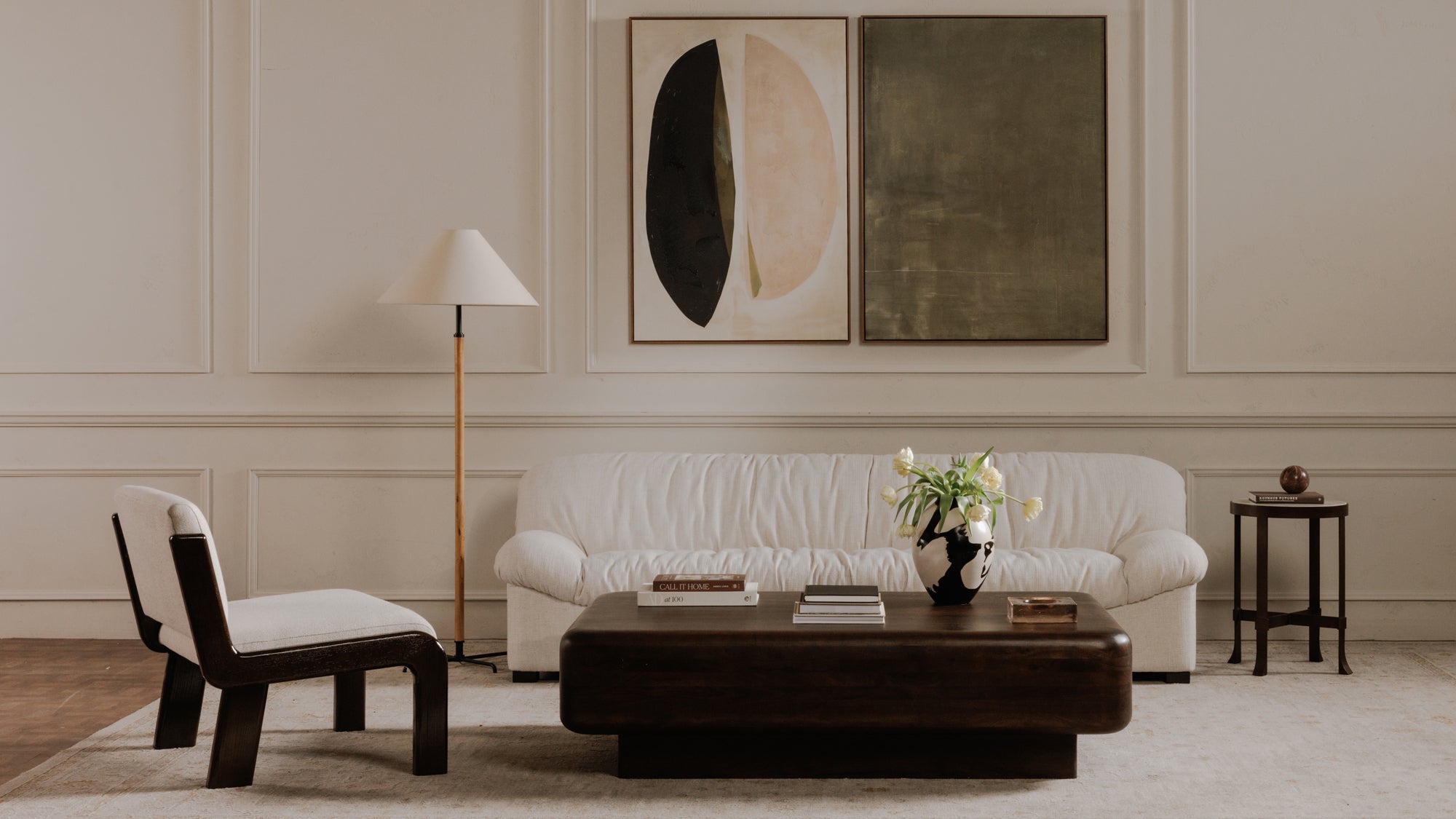 Edie Accent Chair Black Faux Mohair