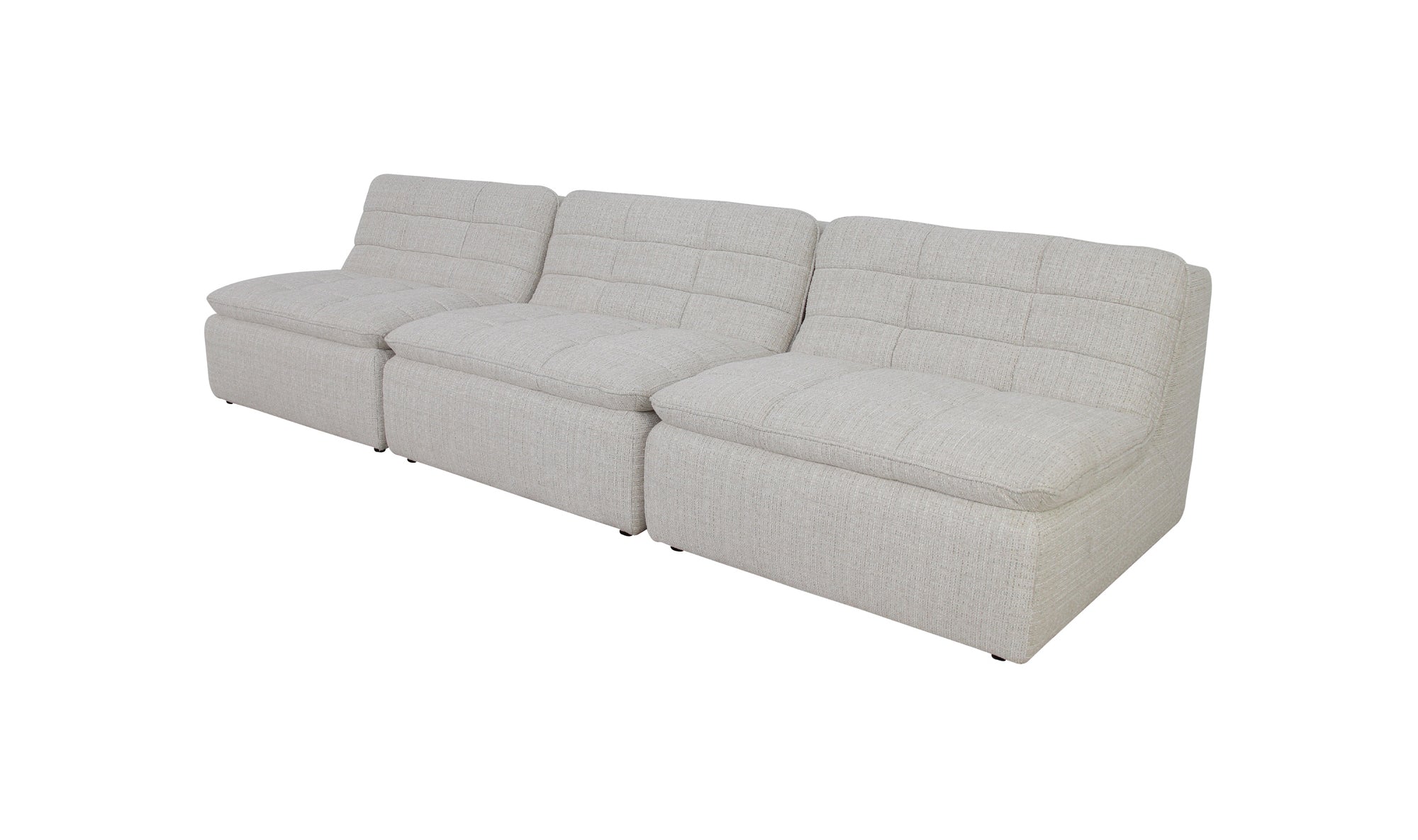 Lino Armless Modular Sofa Tan Leather