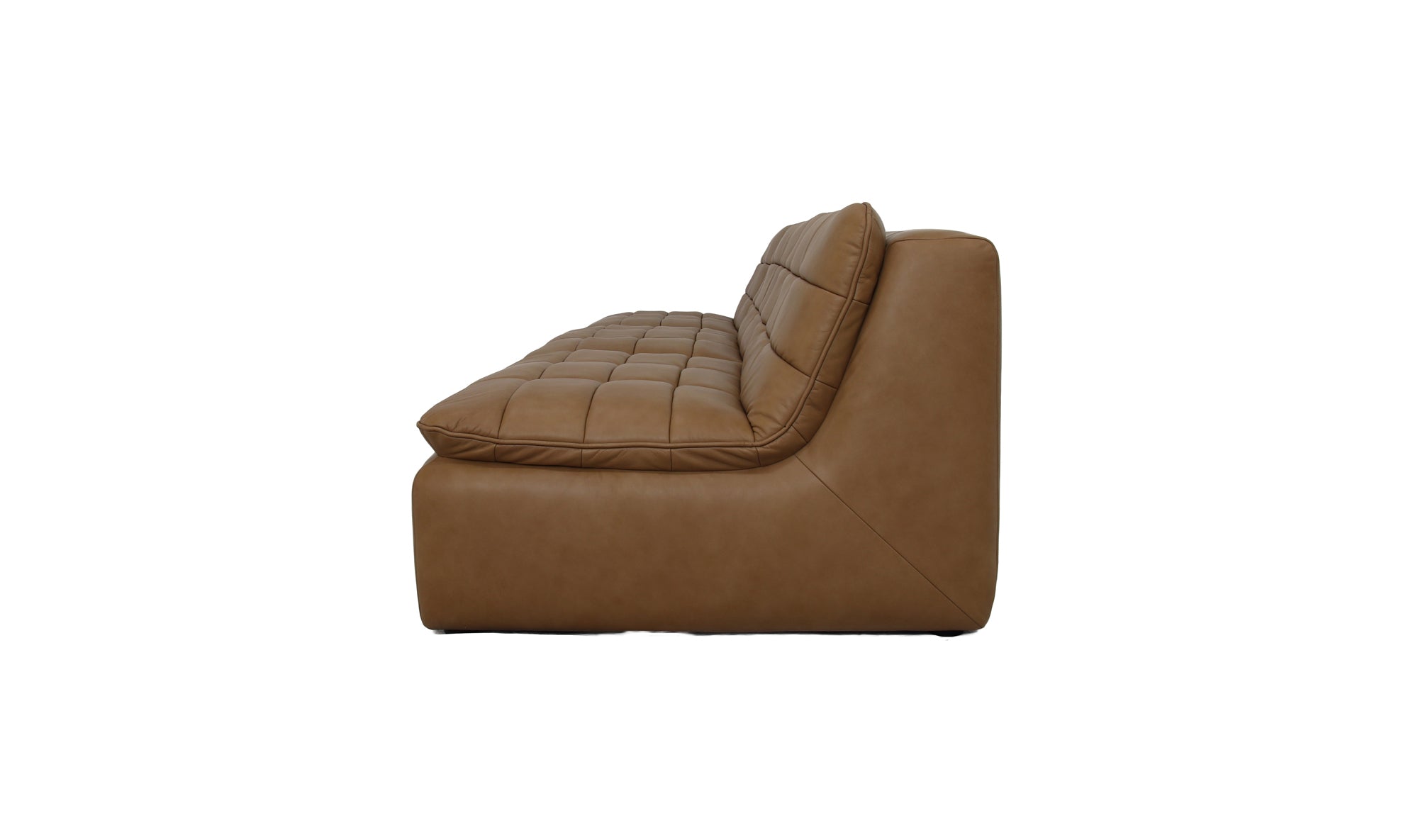 Lino Armless Modular Sofa Tan Leather