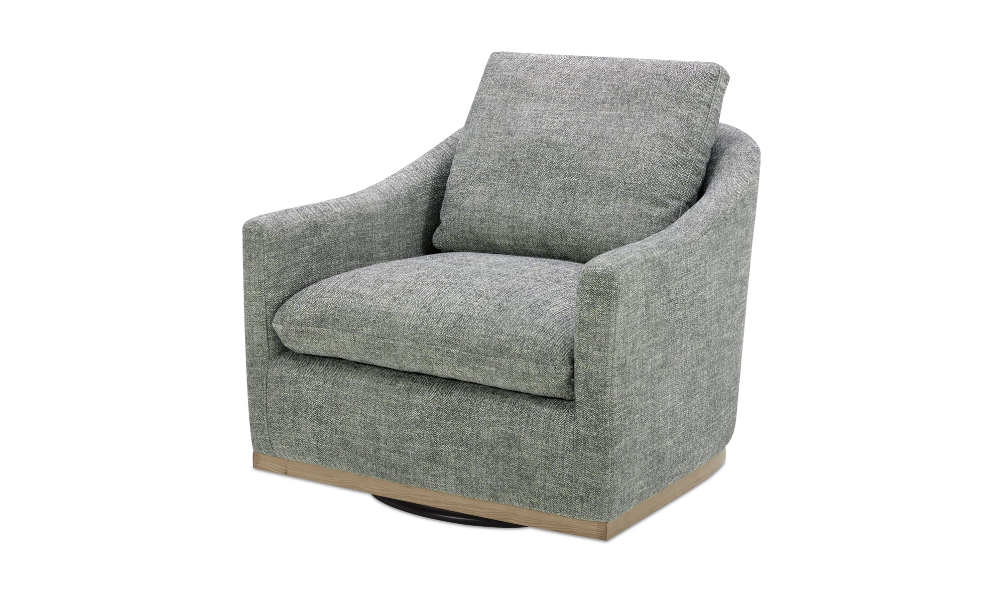 Linden Swivel Chair Slated Moss