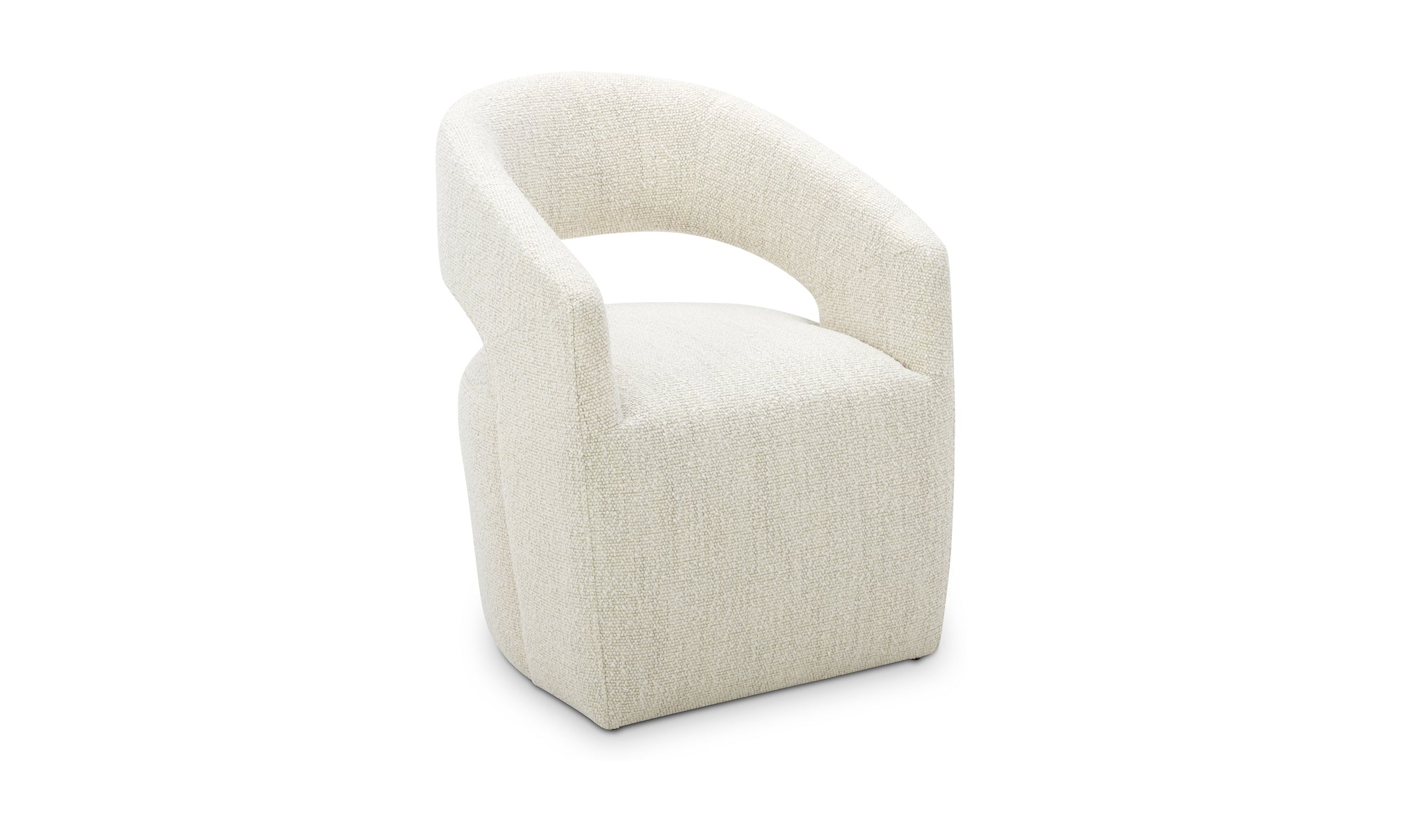 Barrow Rolling Dining Chair White Mist