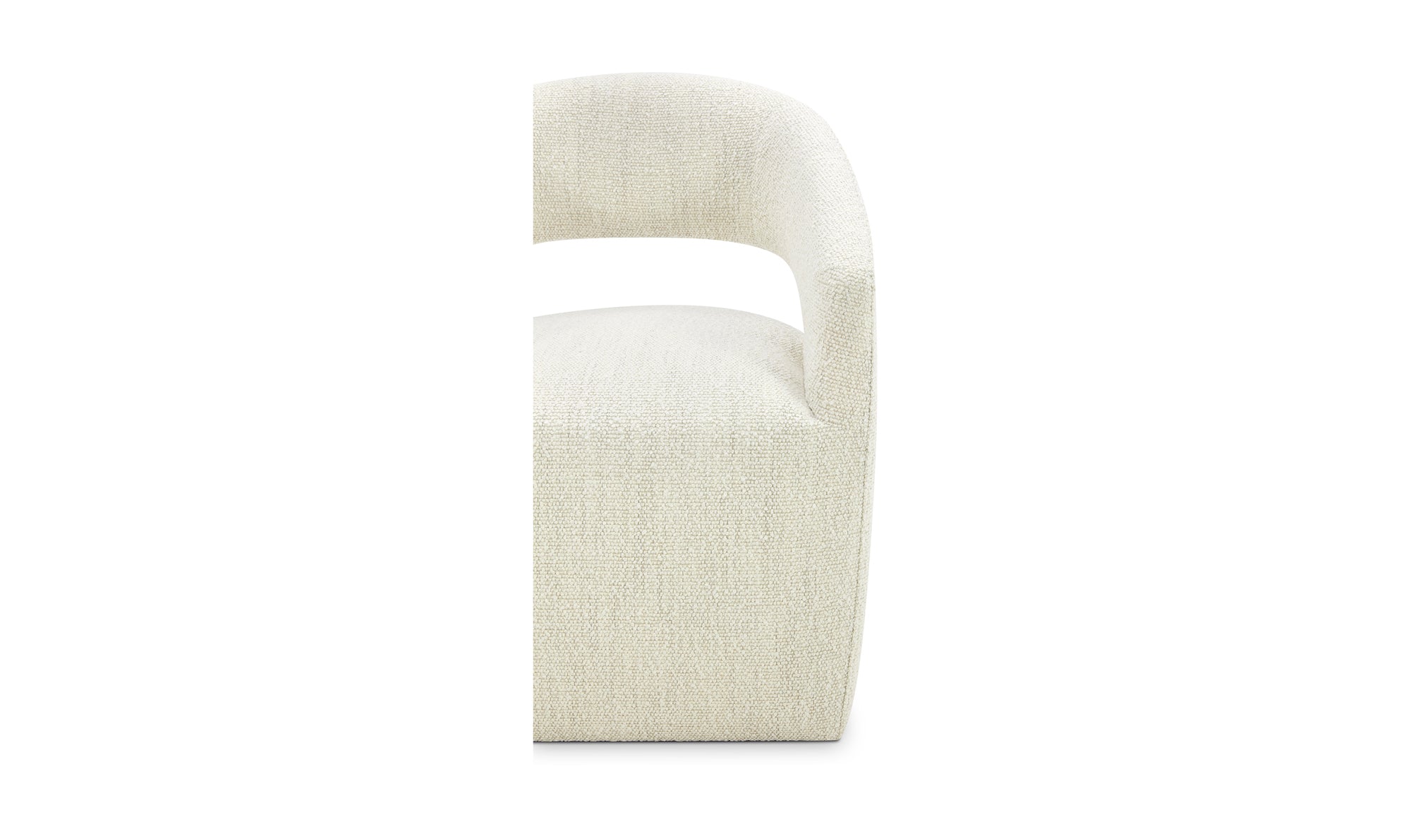 Barrow Rolling Dining Chair White Mist