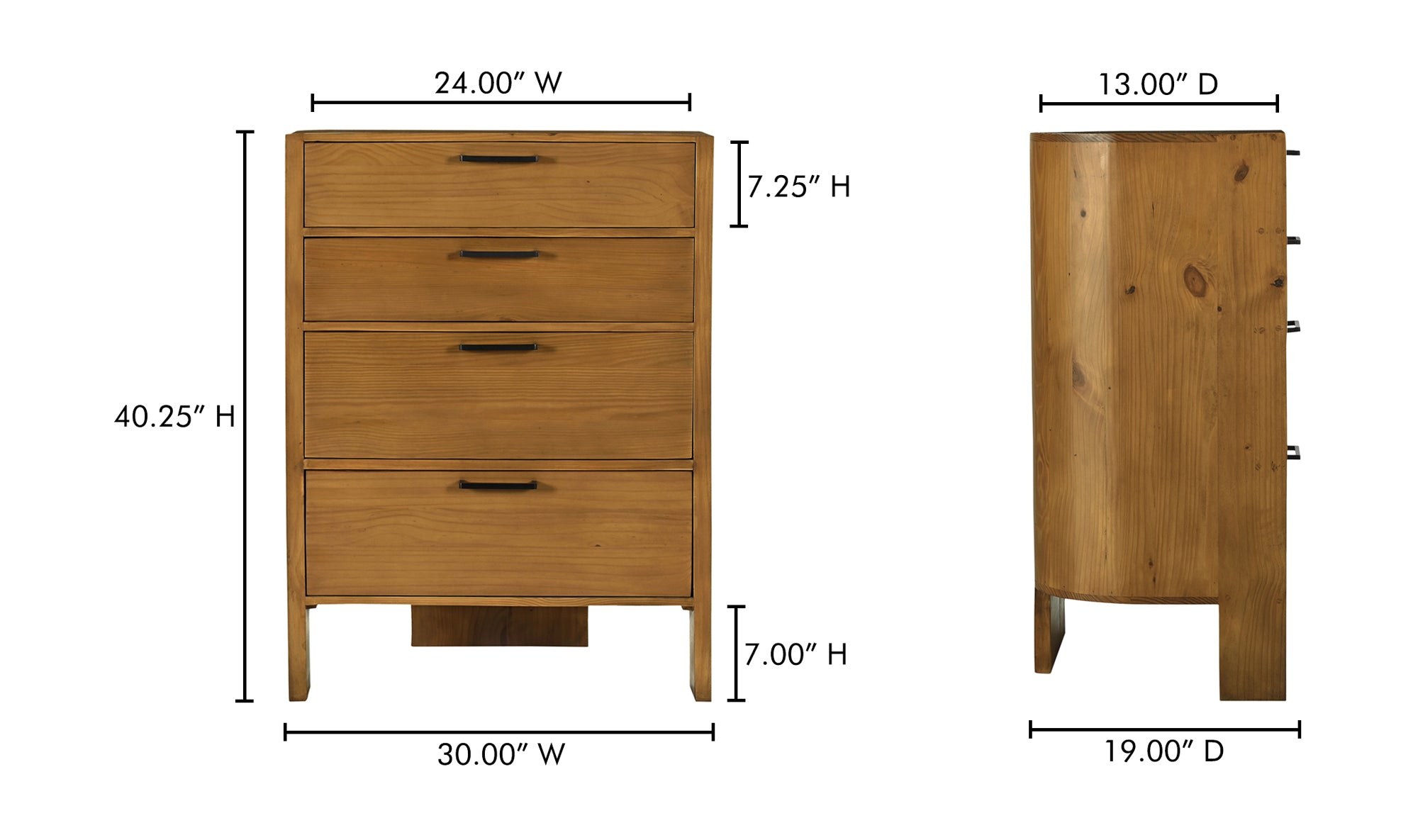 Lachlan 4 Drawer Chest Brown