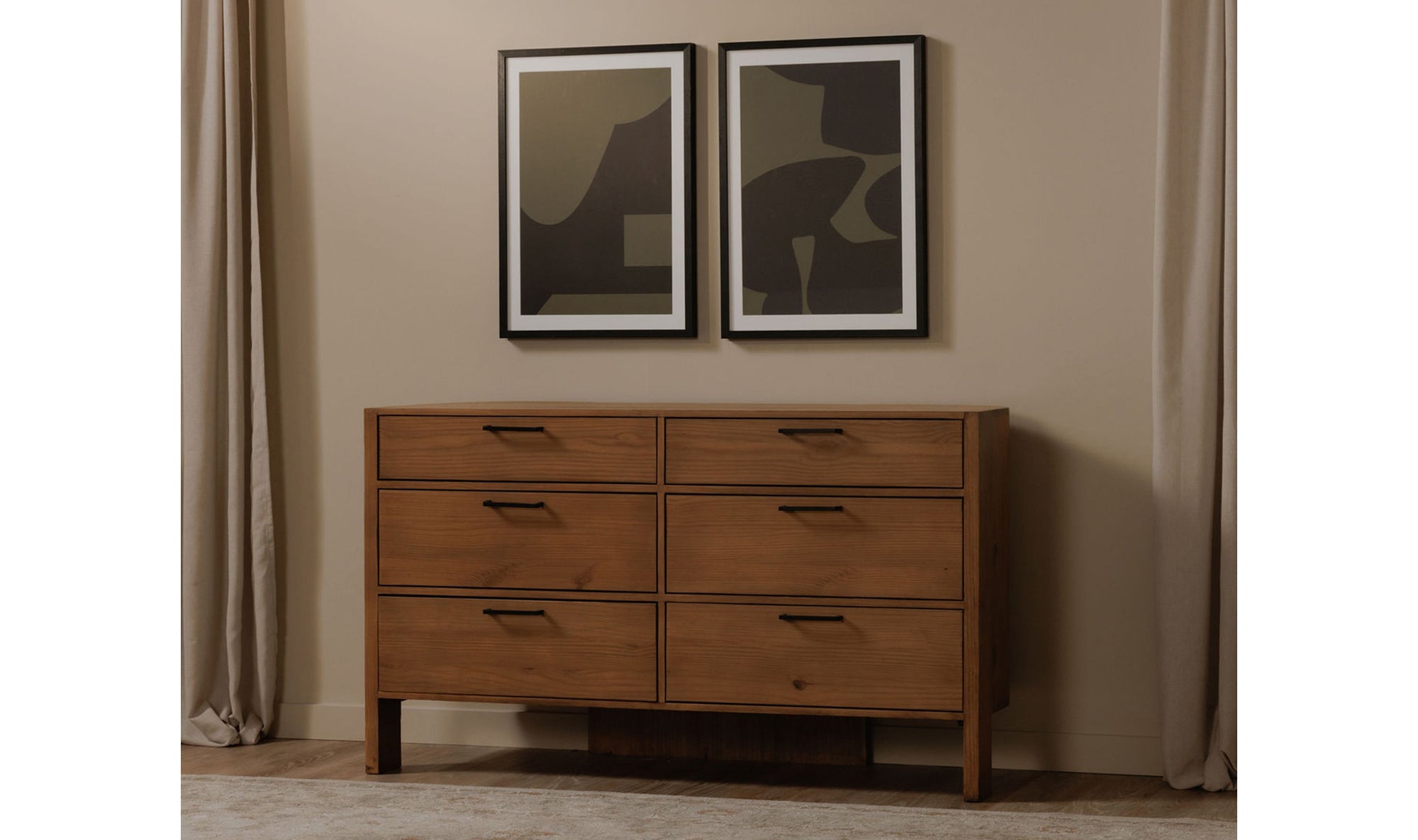 Lachlan 6 Drawer Dresser Brown