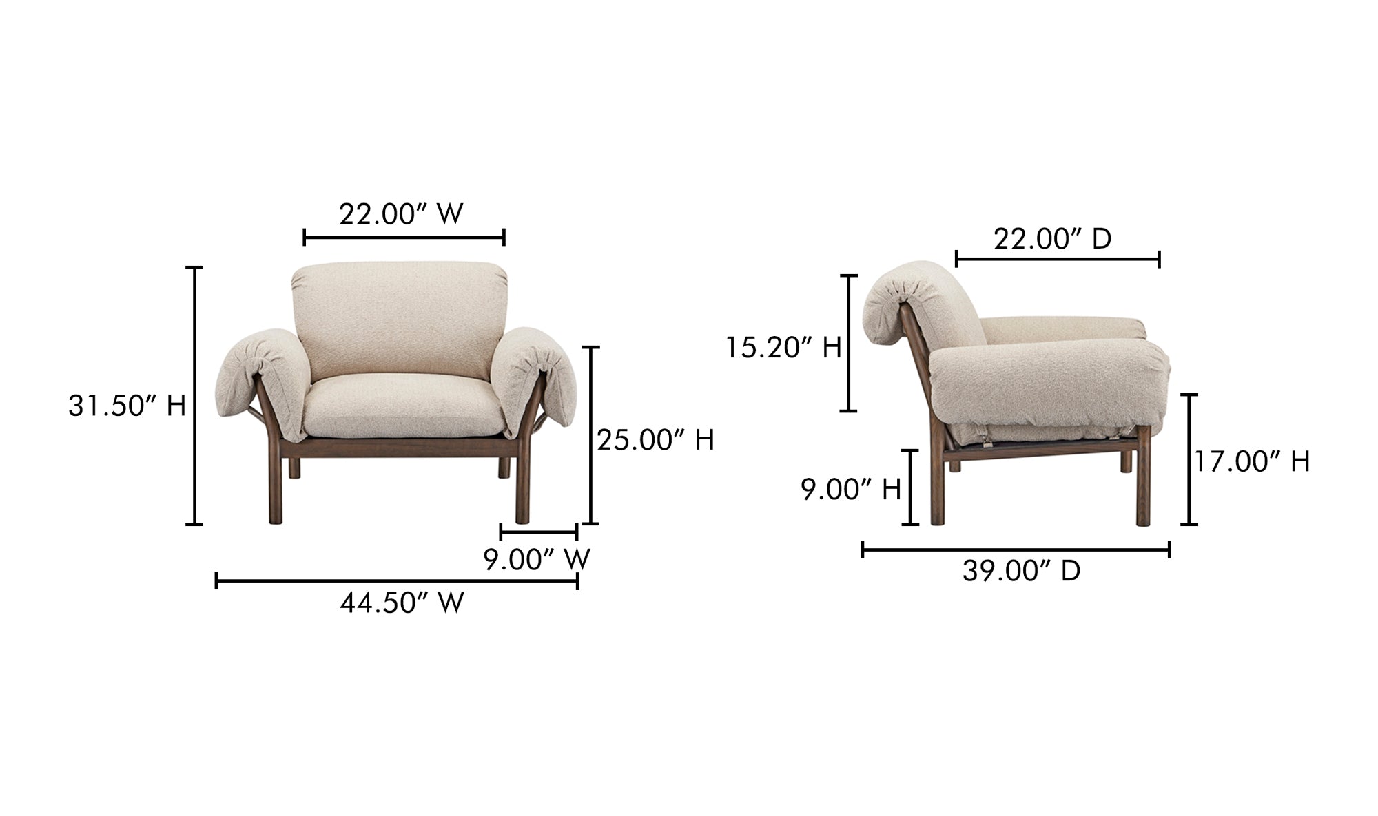 Cardero Lounge Chair Beige
