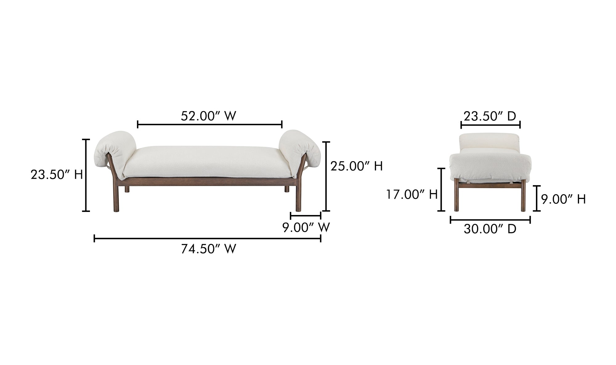 Cardero Daybed Ivory