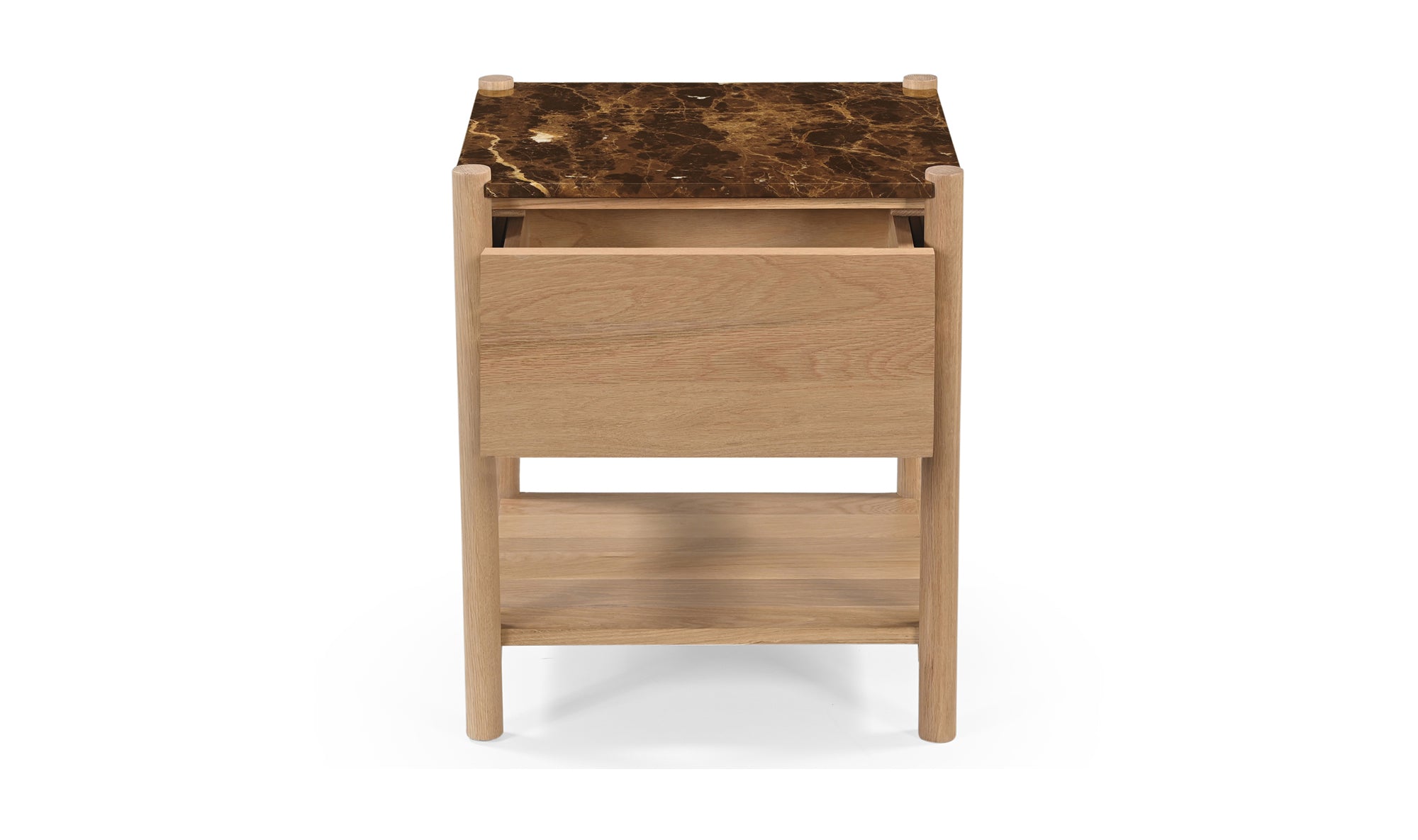 Elio Nightstand Dark Emperador Marble