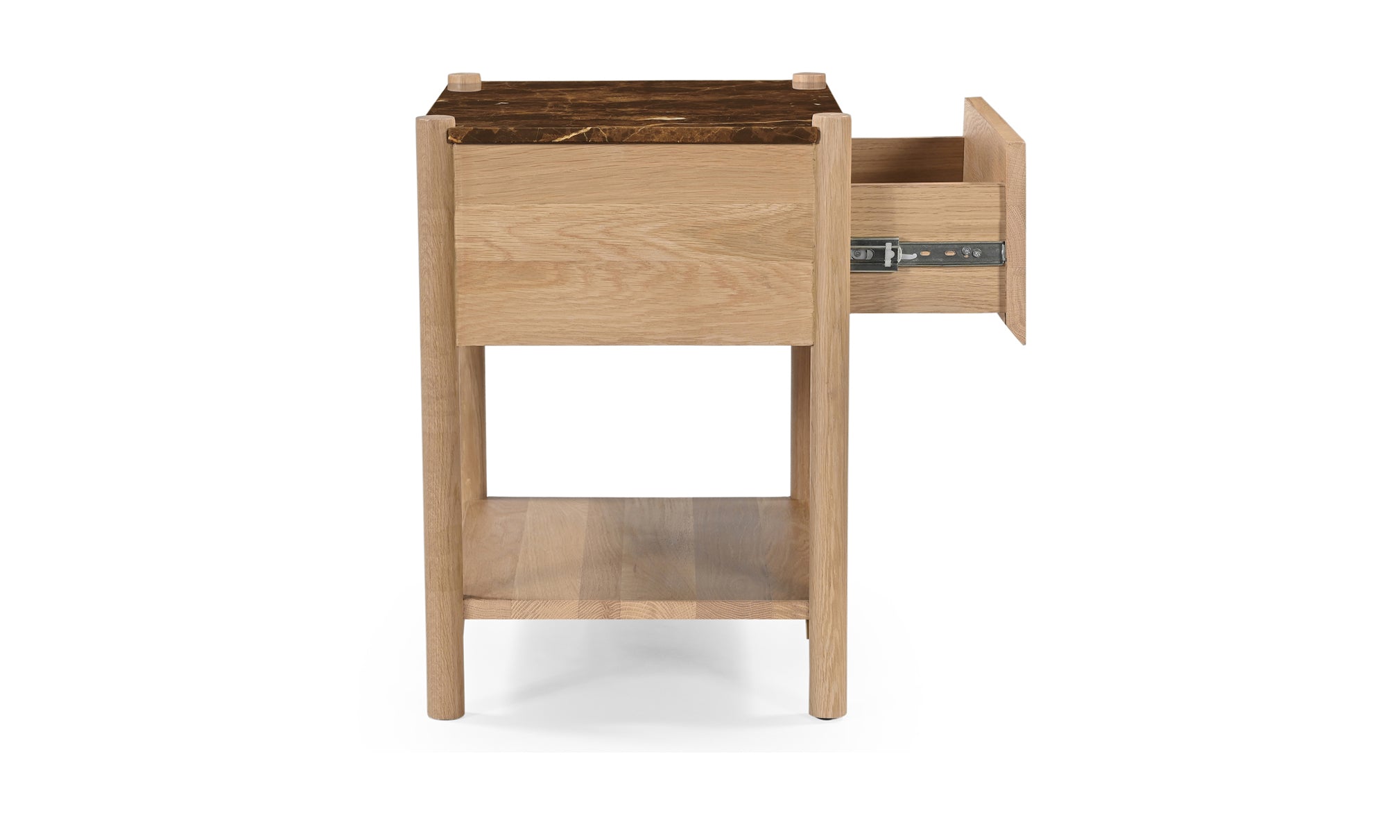 Elio Nightstand Dark Emperador Marble