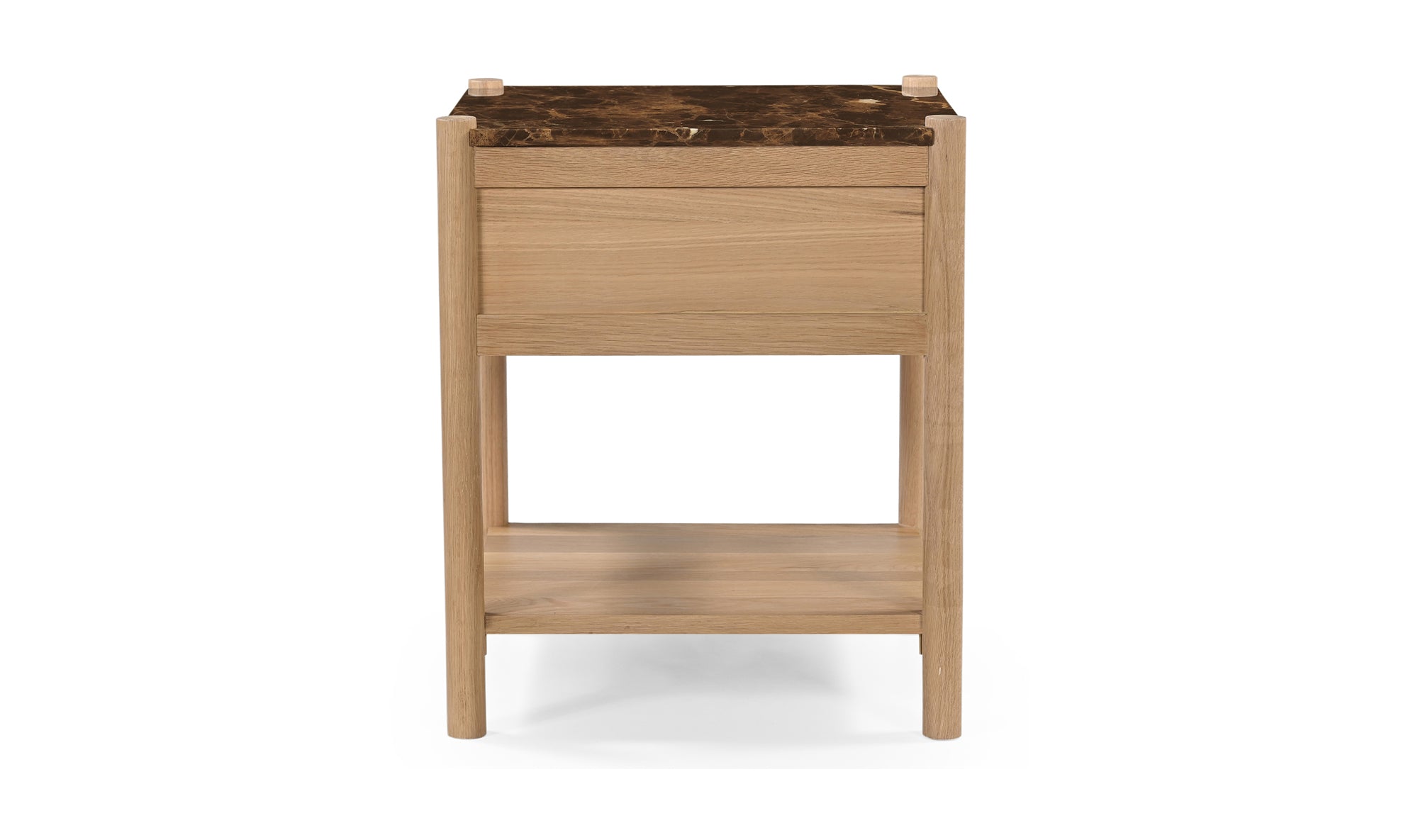 Elio Nightstand Dark Emperador Marble