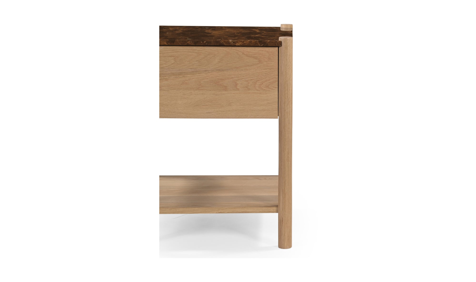 Elio Nightstand Dark Emperador Marble