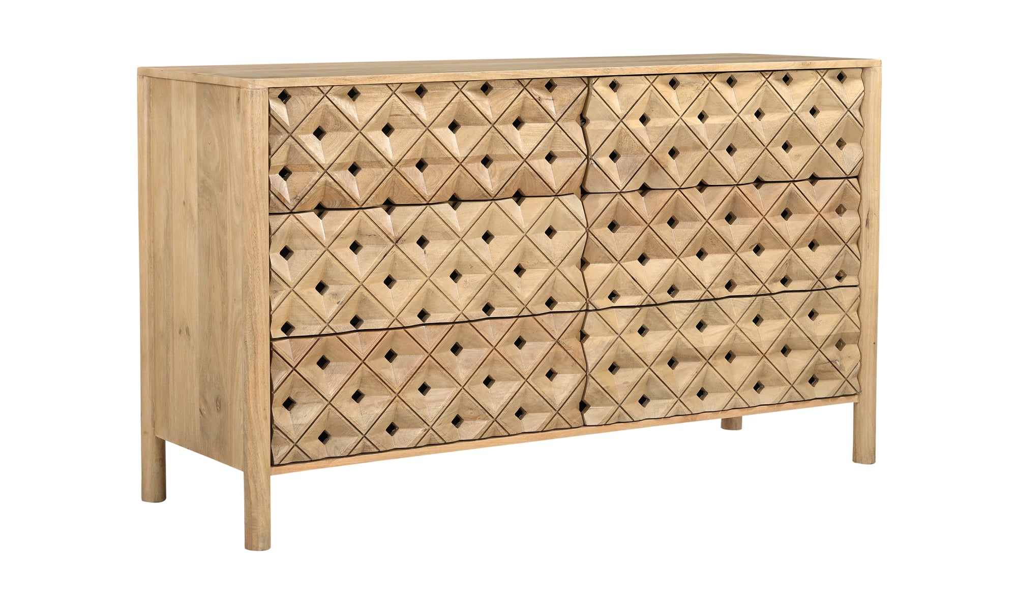 Fulton 6 Drawer Dresser Natural
