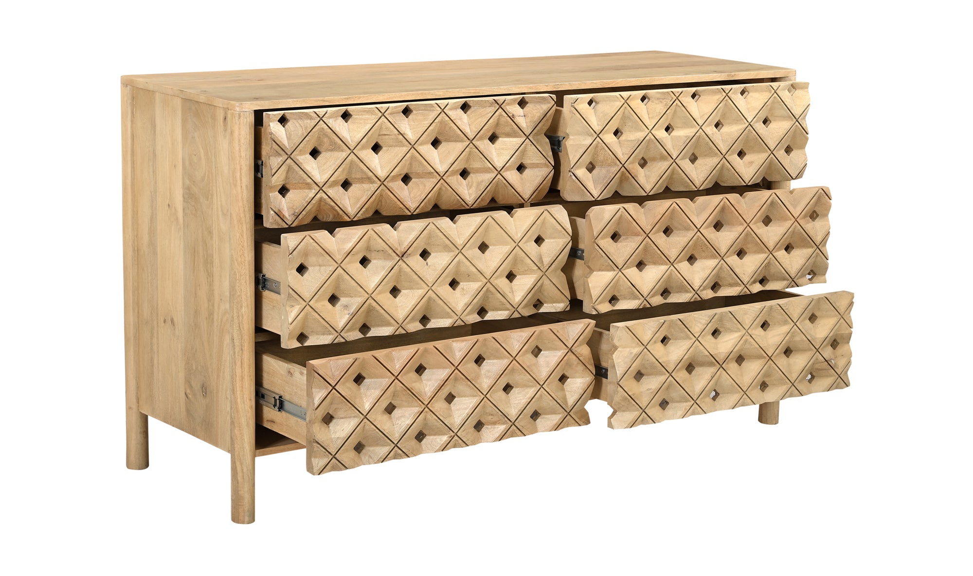 Fulton 6 Drawer Dresser Natural