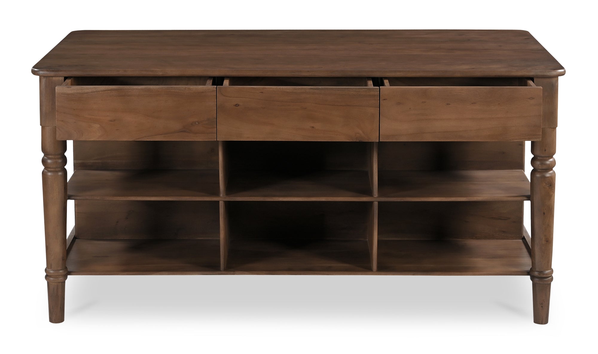 Russet Kitchen Island Brown