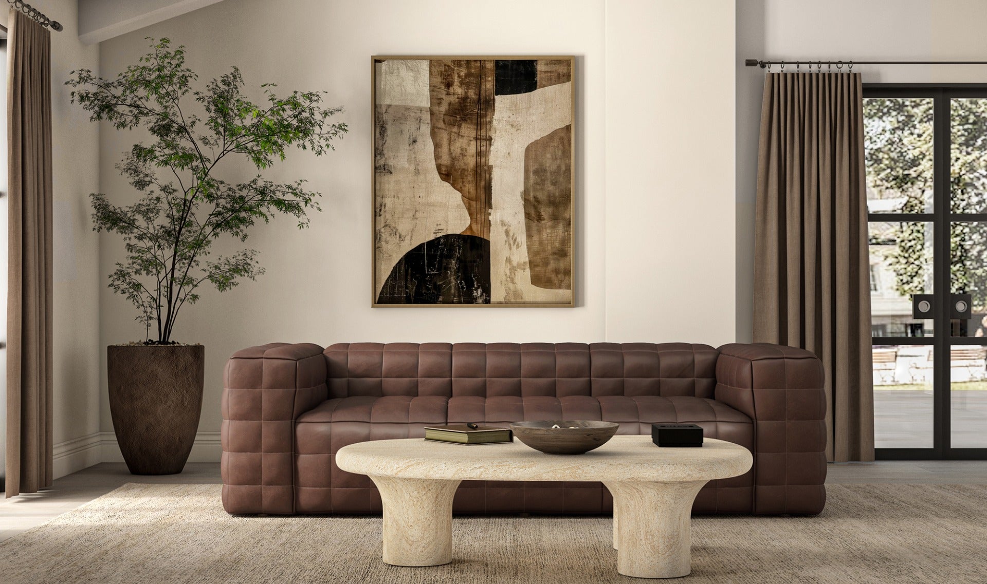 Callan Sofa Dark Brown