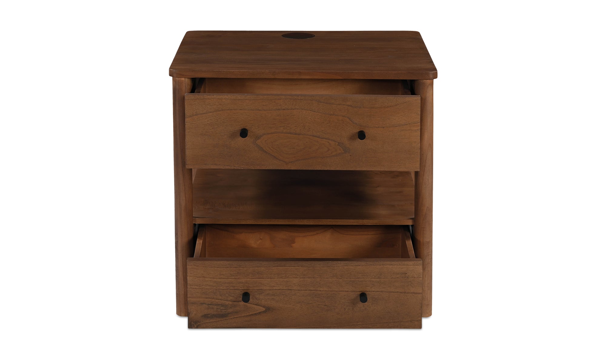 Lottie Charging Nightstand Brown