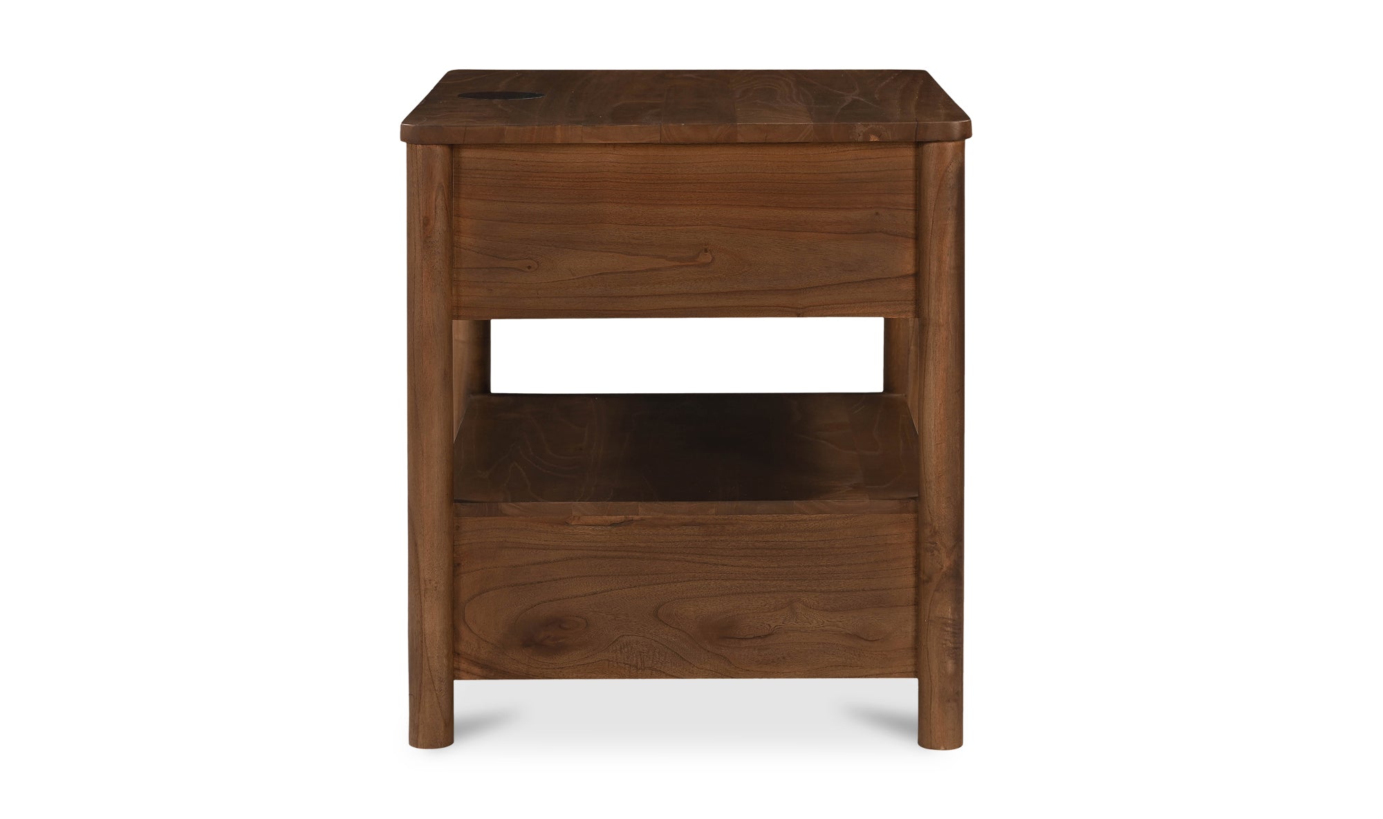 Lottie Charging Nightstand Brown