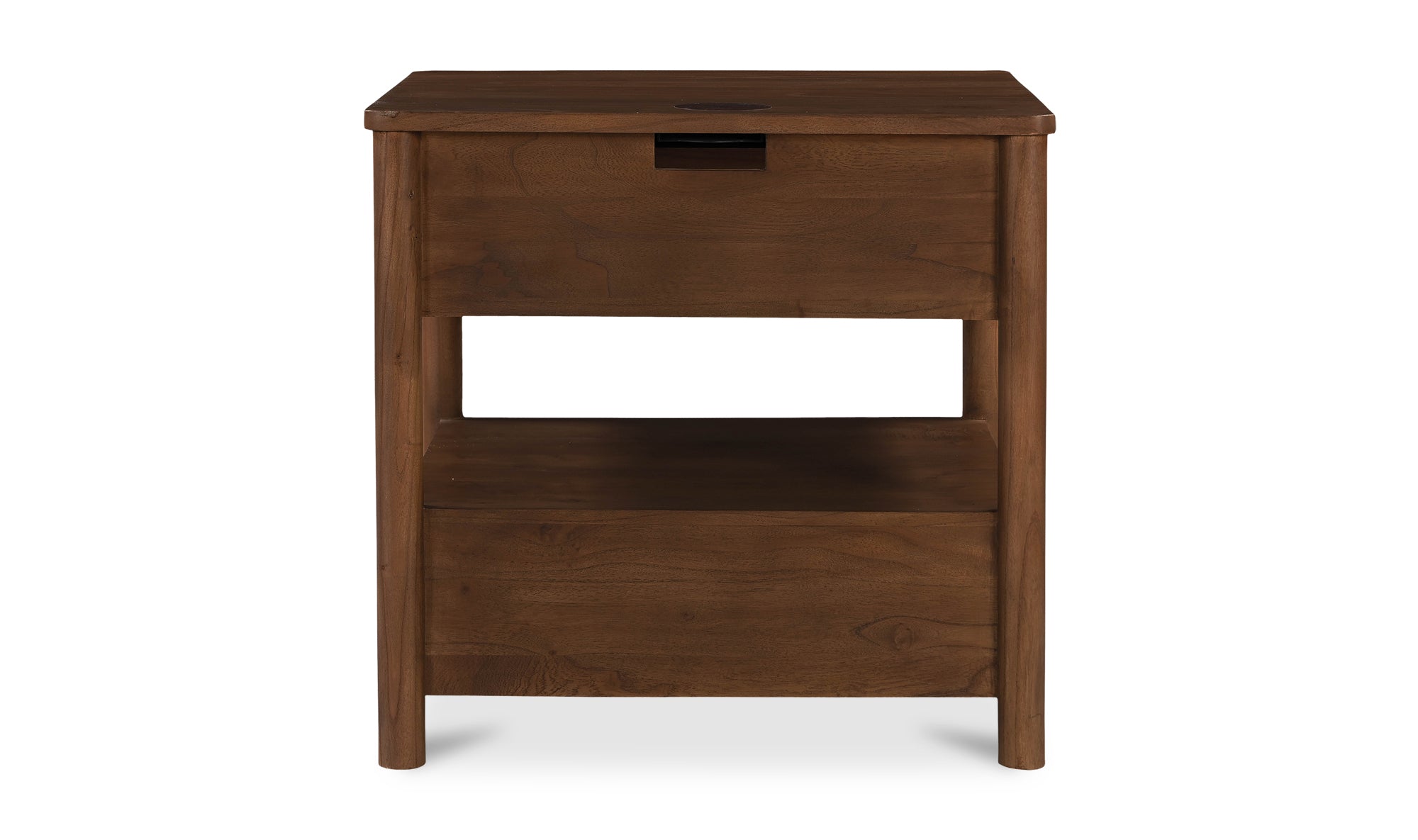 Lottie Charging Nightstand Brown